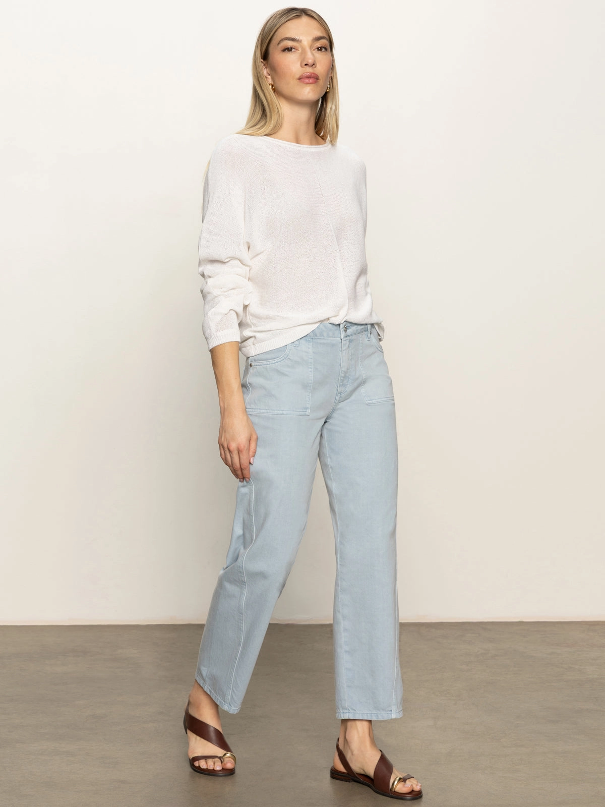 Easy Knitwear Top White PunctureResistantReinforcement