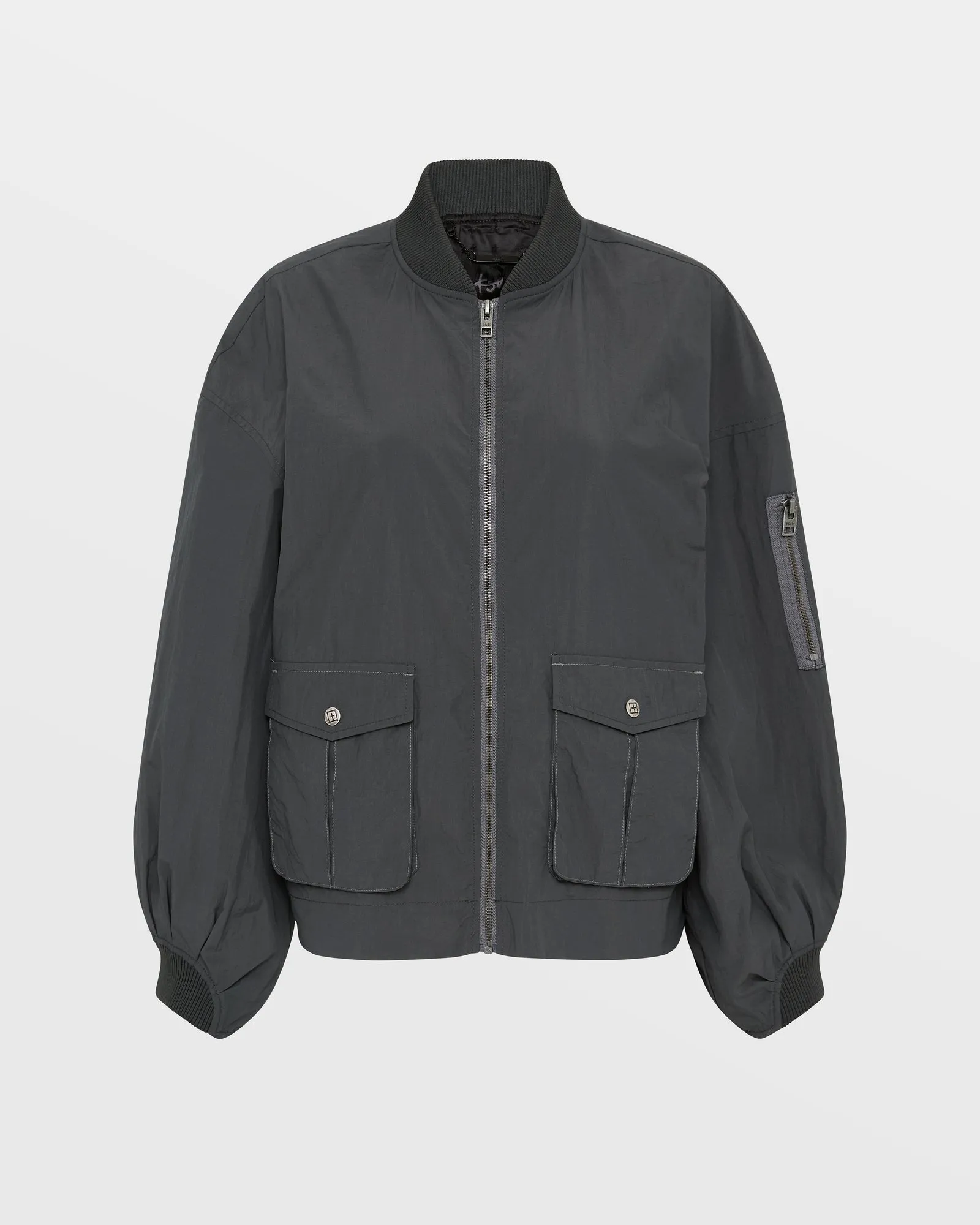 ELEMENTAL BOMBER CHARCOAL Minimalist Style Double Stitched Construction