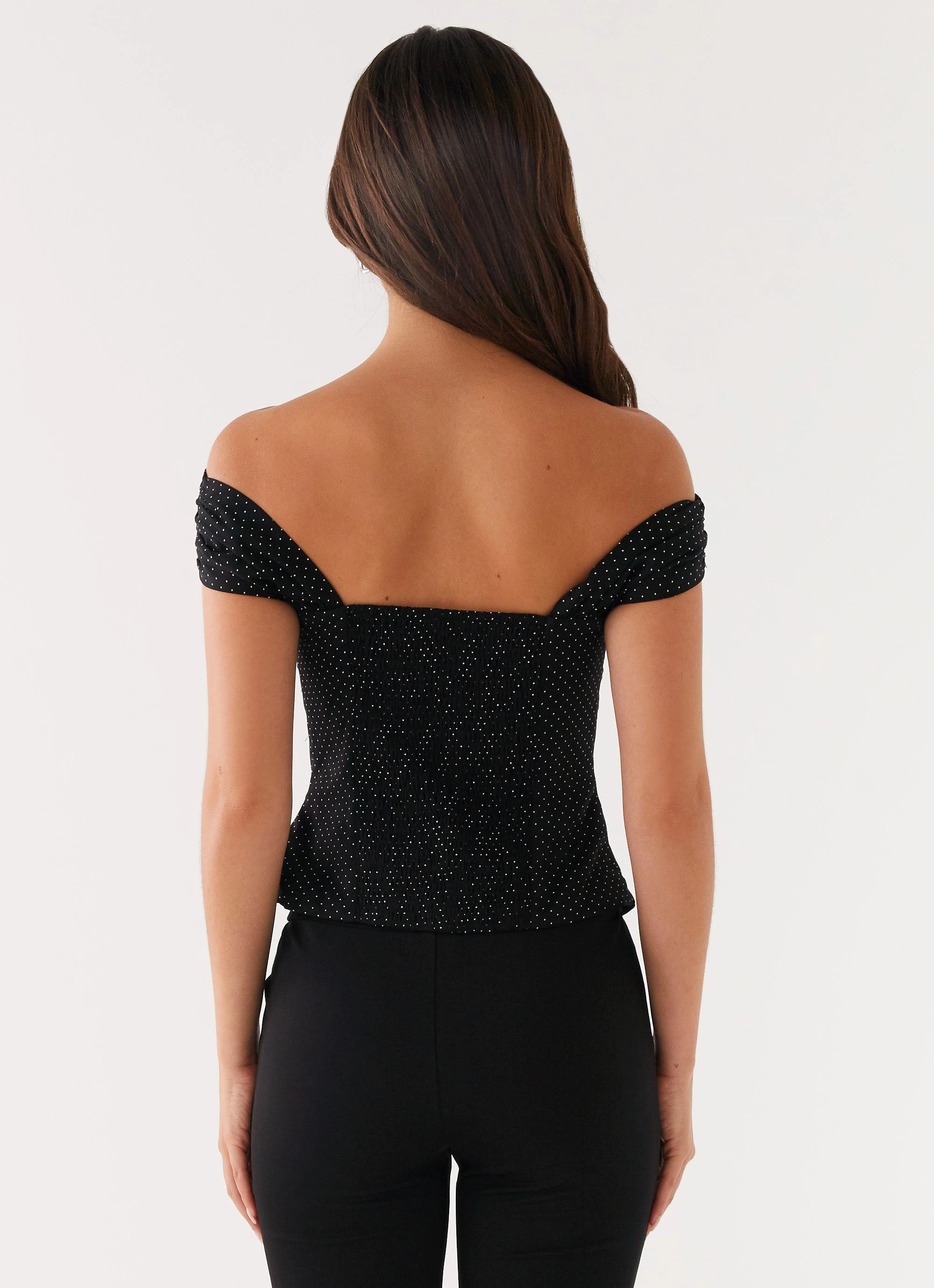 Tamera Top - Black Polka Dot Unstructured Fit AbrasionResistant