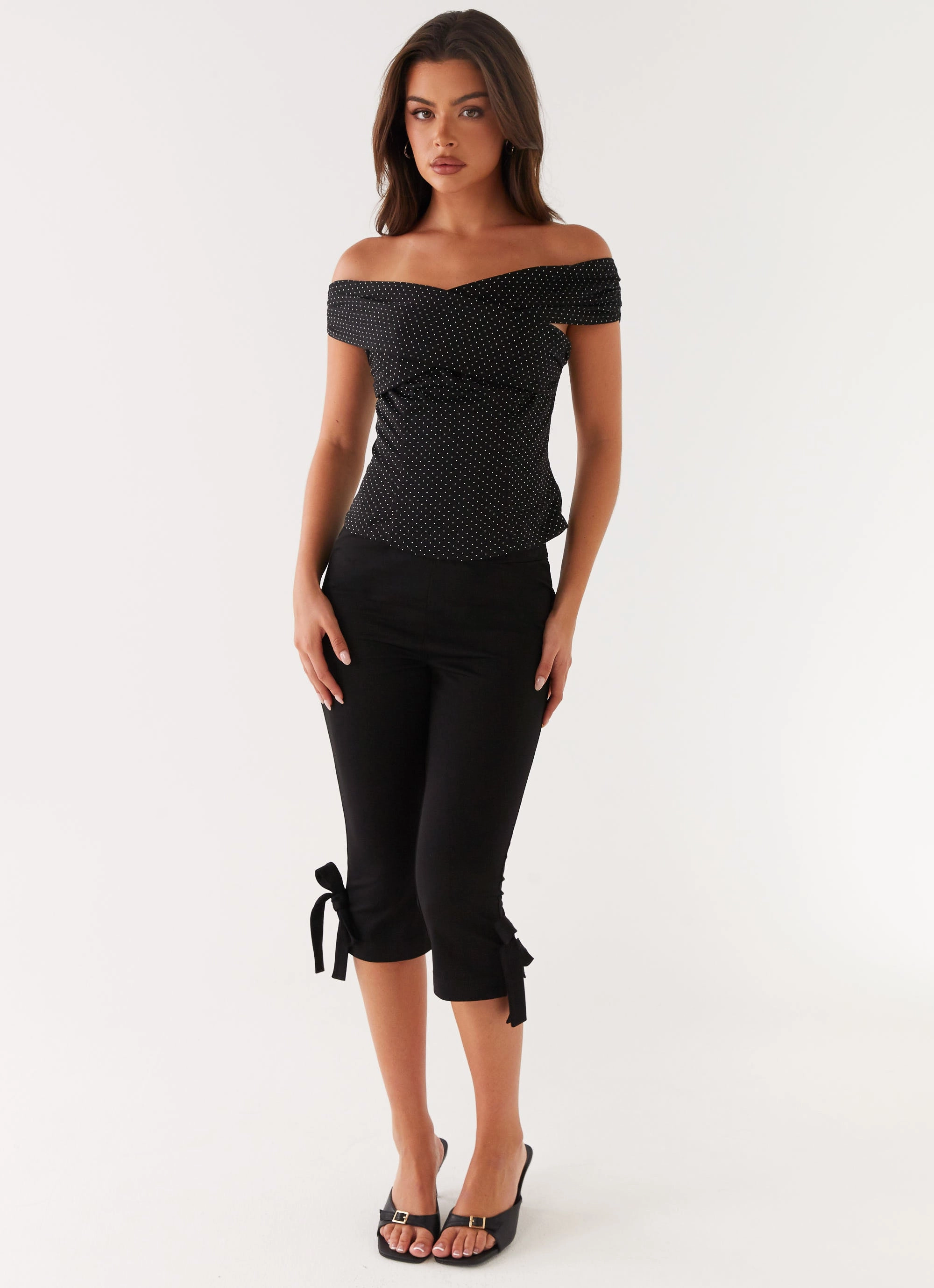 Tamera Top - Black Polka Dot Simple Dress Tear Resistant