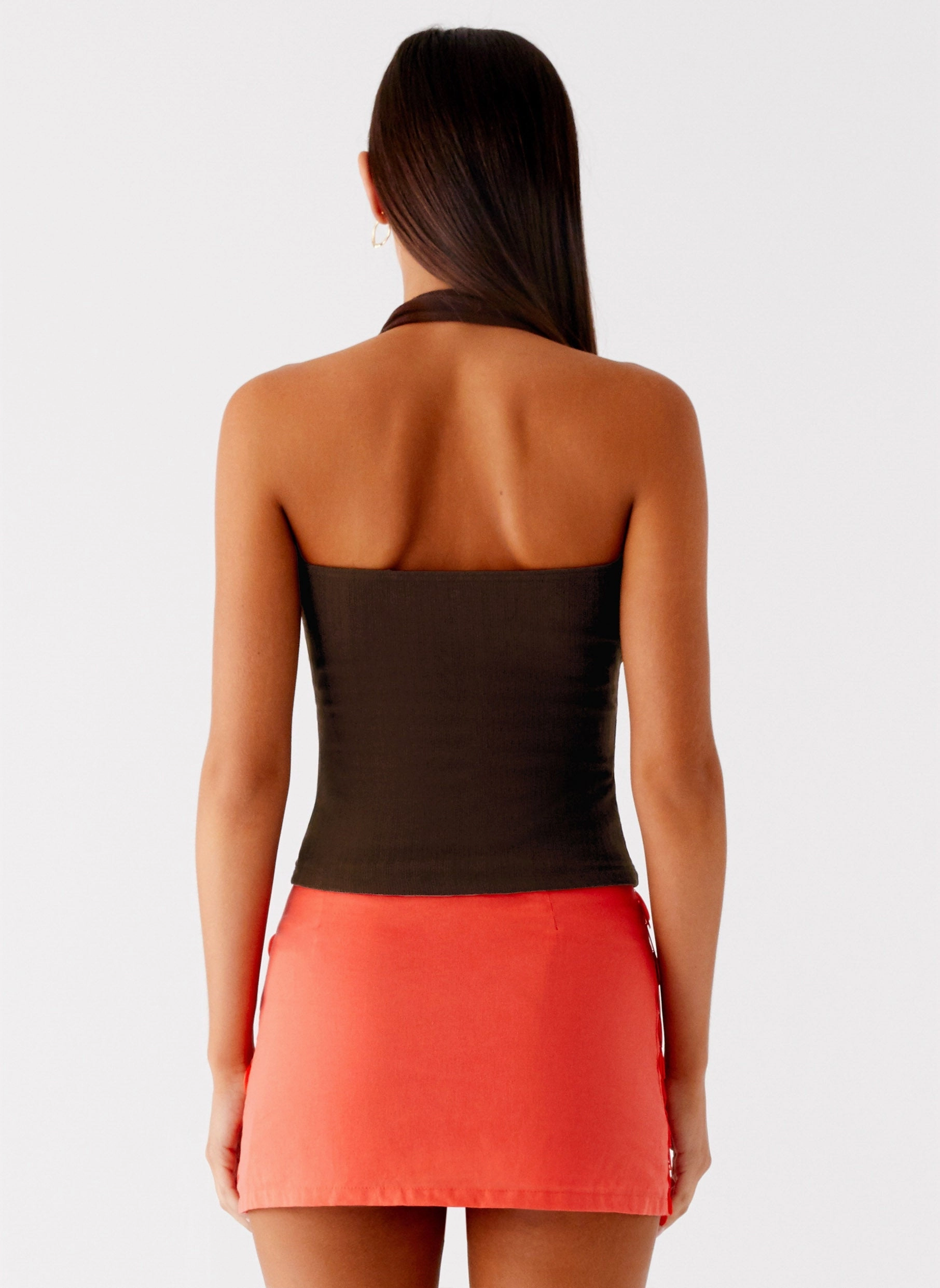 Chilly Layering Movie Star Mini Skirt - Mandarin Red