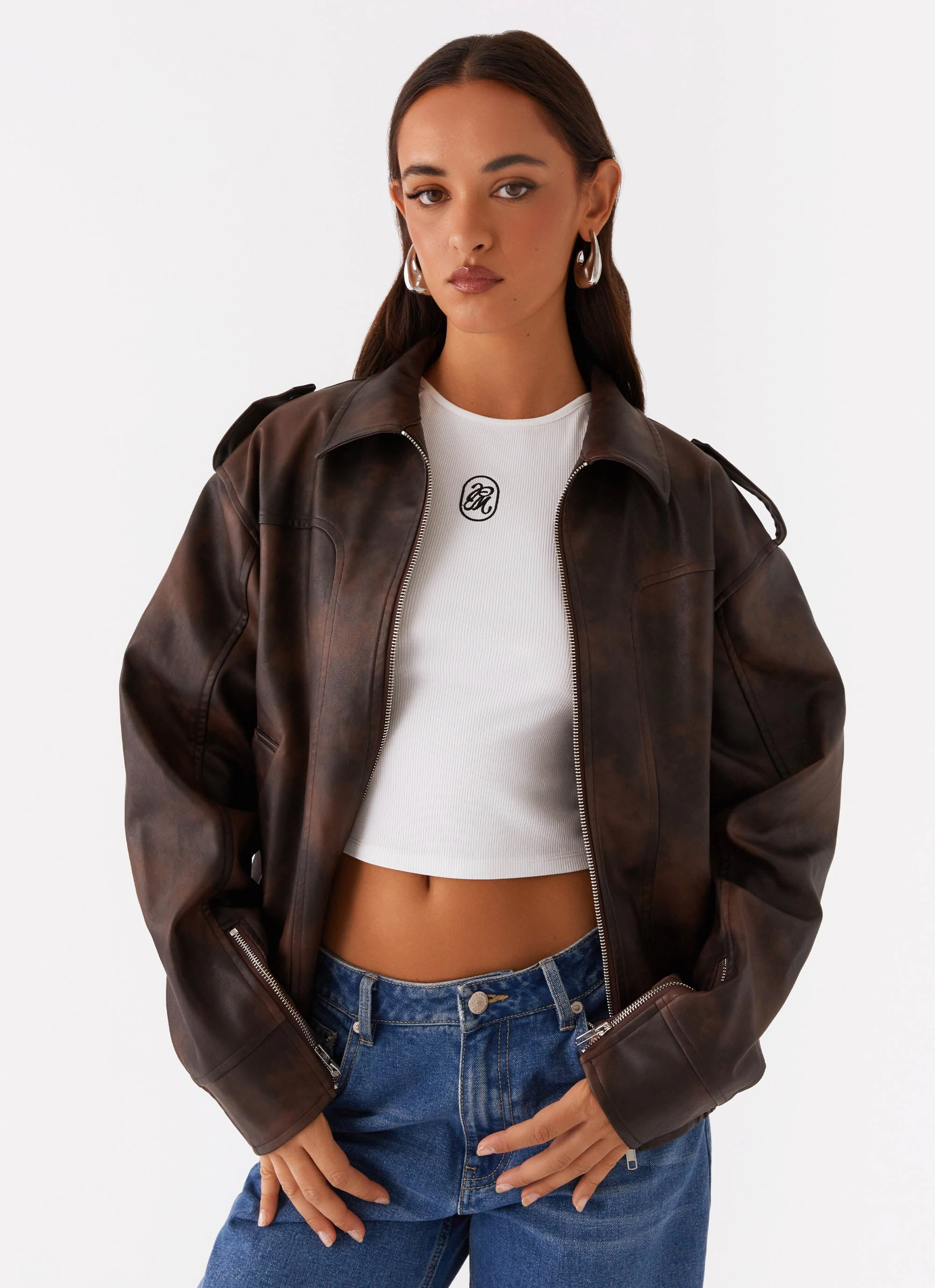 Chicago Bomber Jacket - Chocolate slim