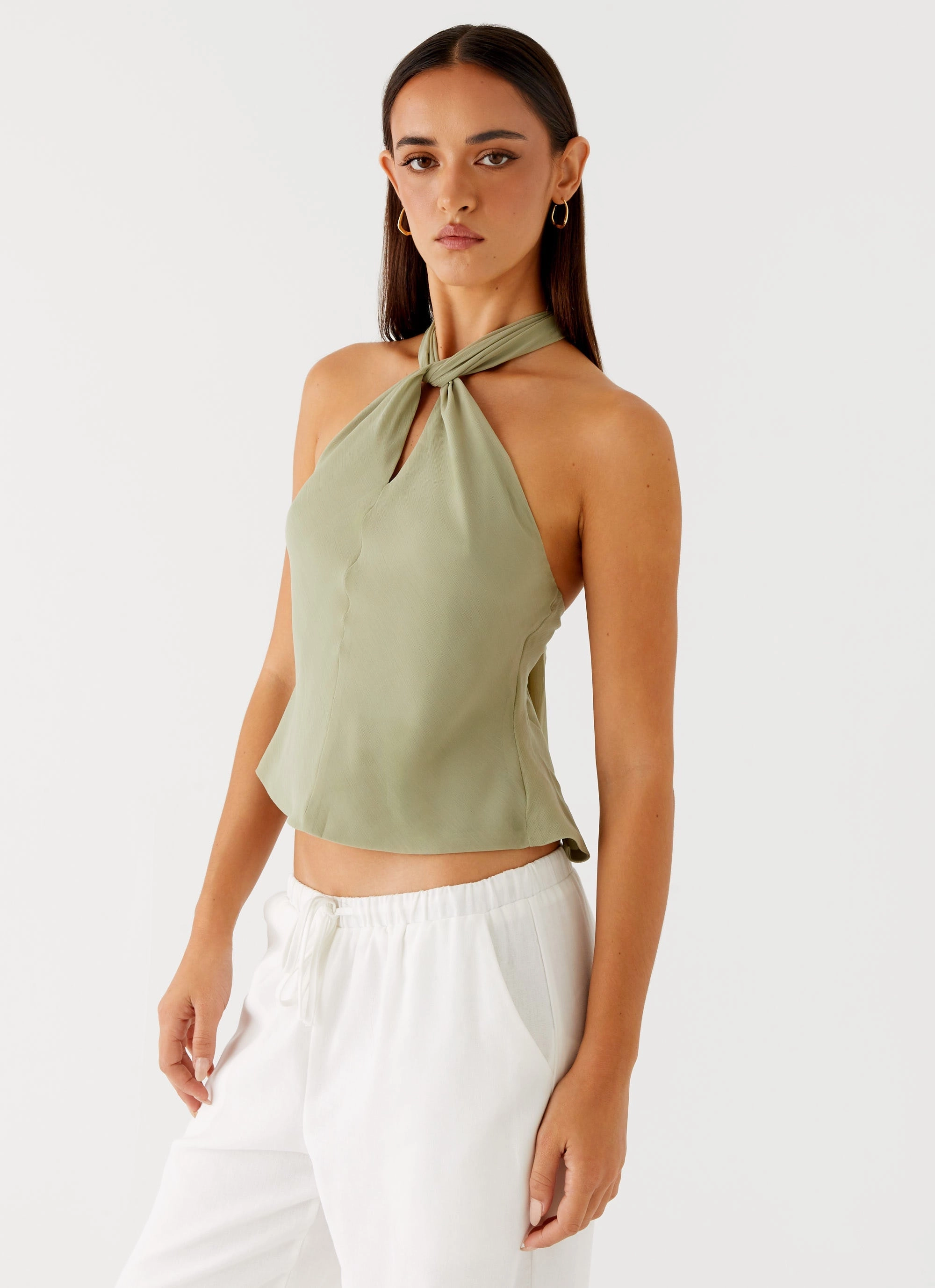 All-Purpose Wear Maddox Scarf Top - Sage