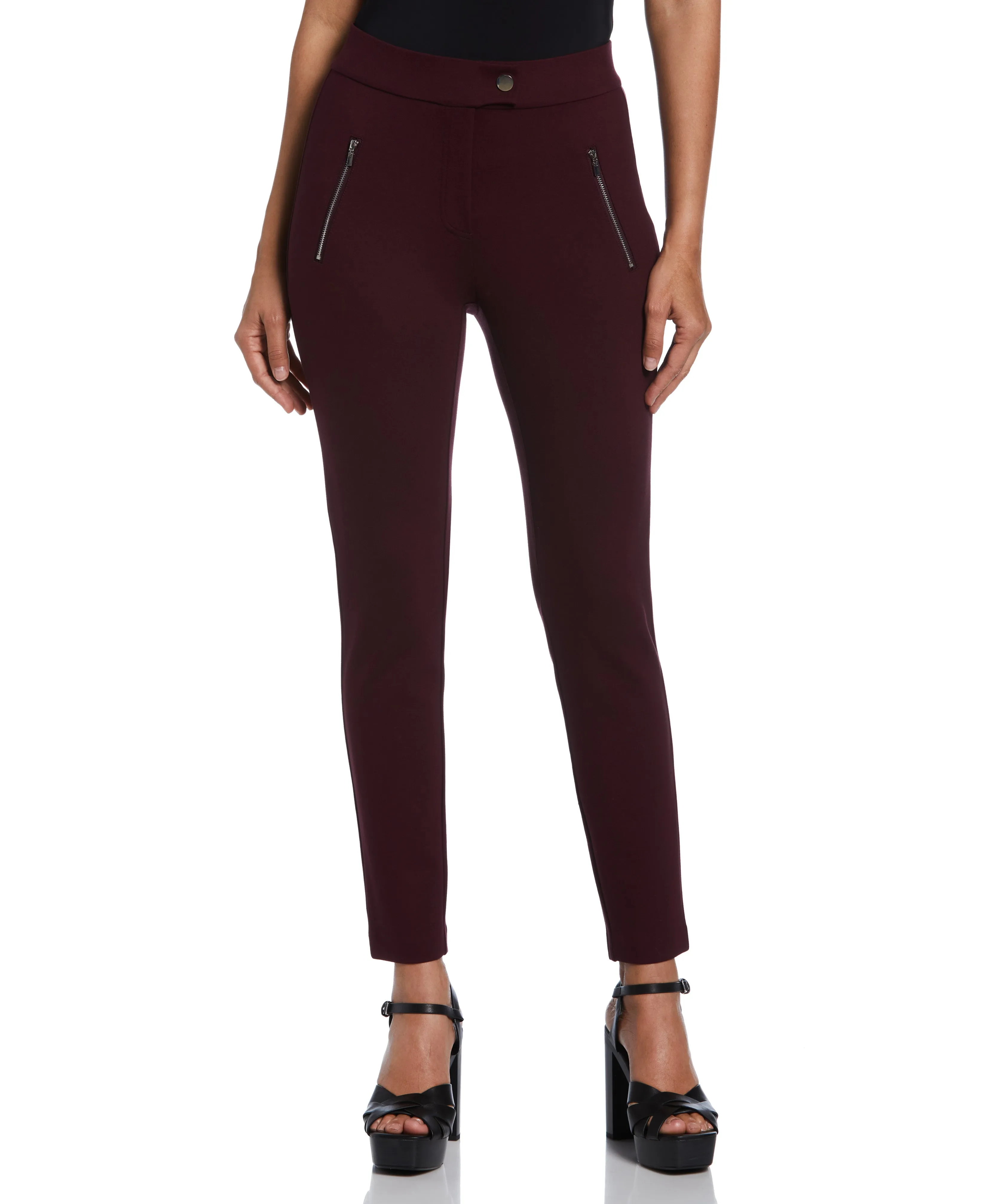Classic Fit Pull-On Ankle Pant with Zipper Detail Durable Activewear
