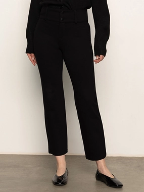 Convertible Collar 90's Straight Legging Black