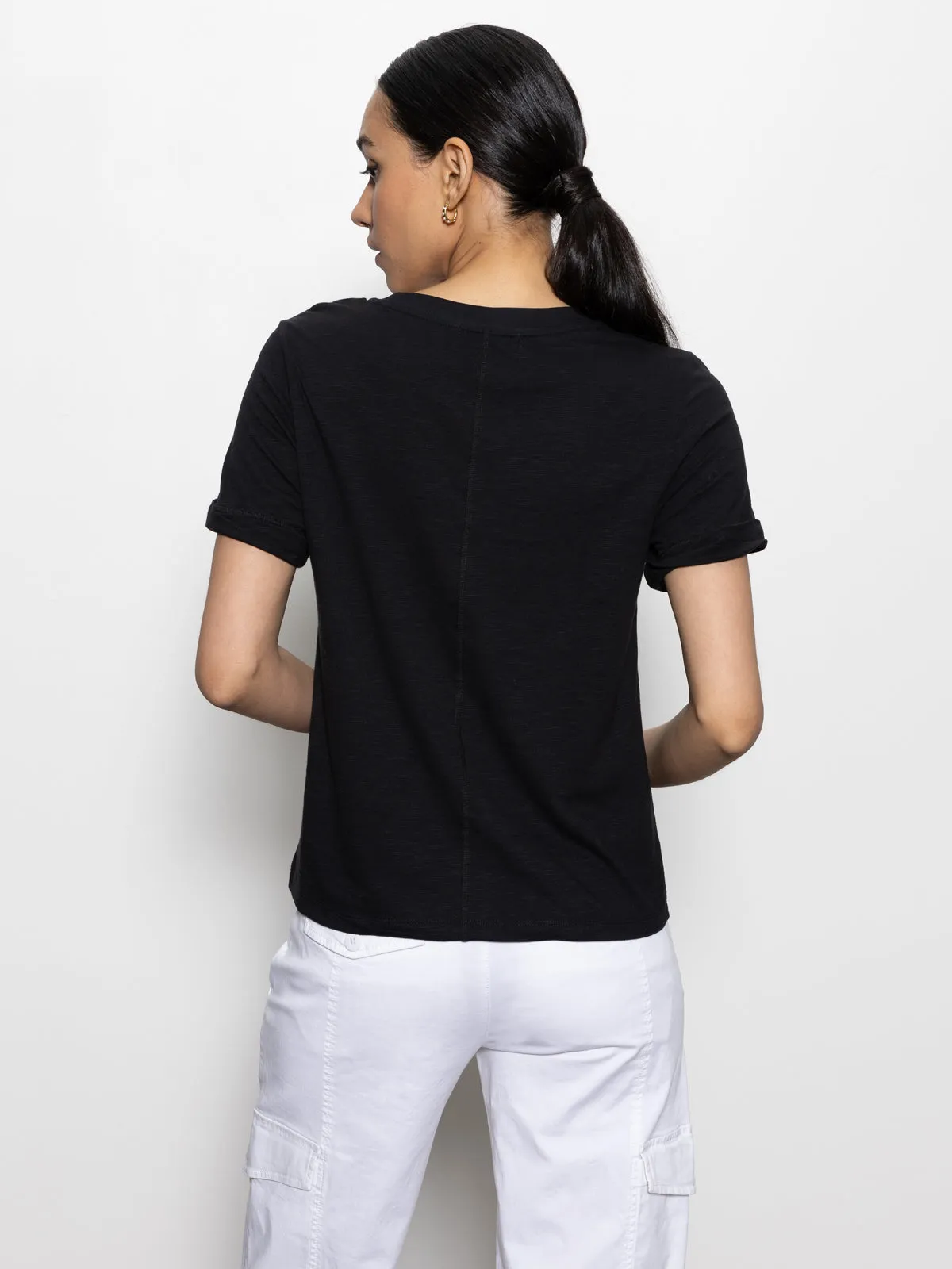 Perfect Tee Remix Black Tagless Neckline Design BondedShoulderTaping