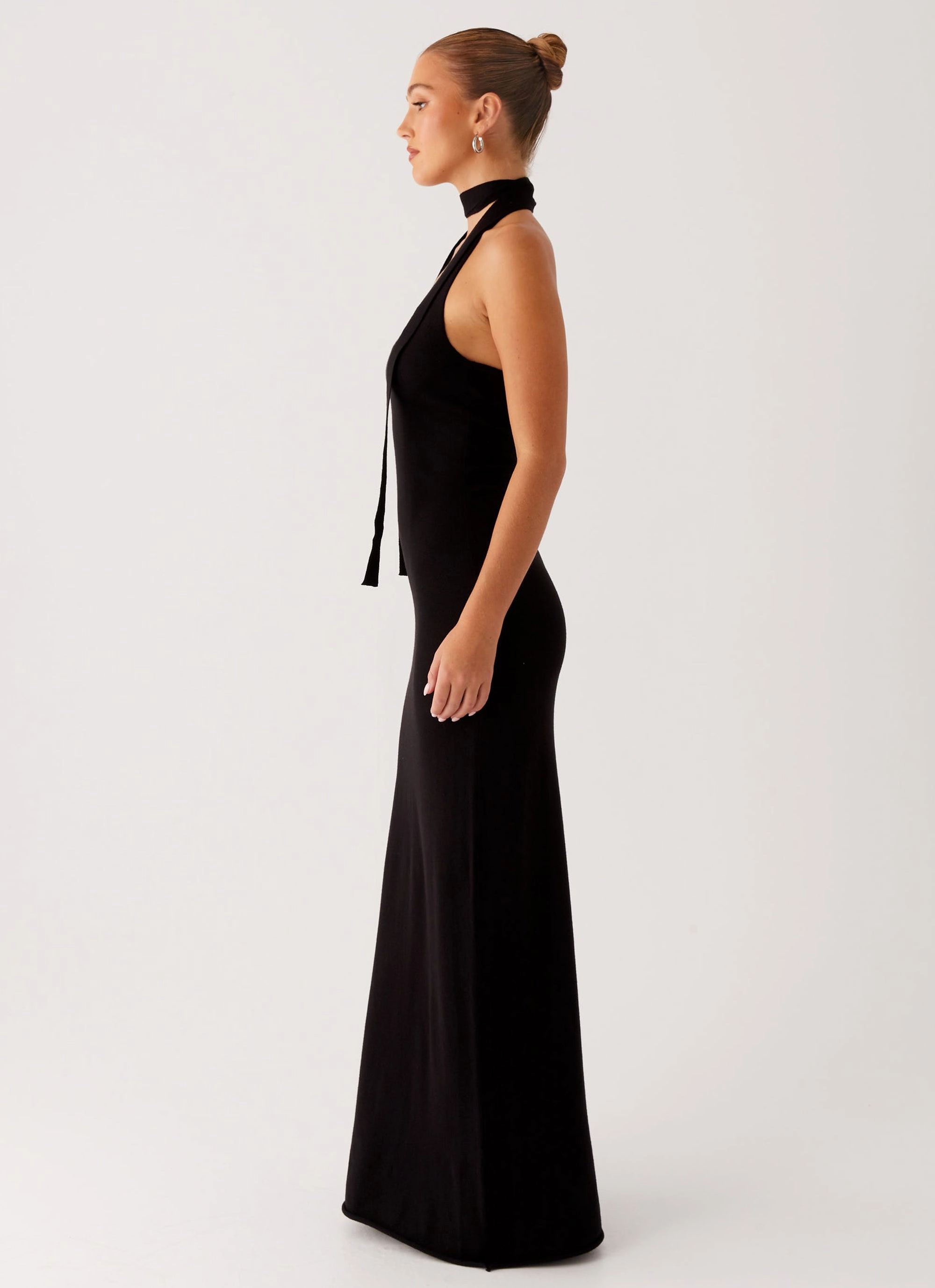 Unlined Look Eddie Knit Maxi Dress - Black