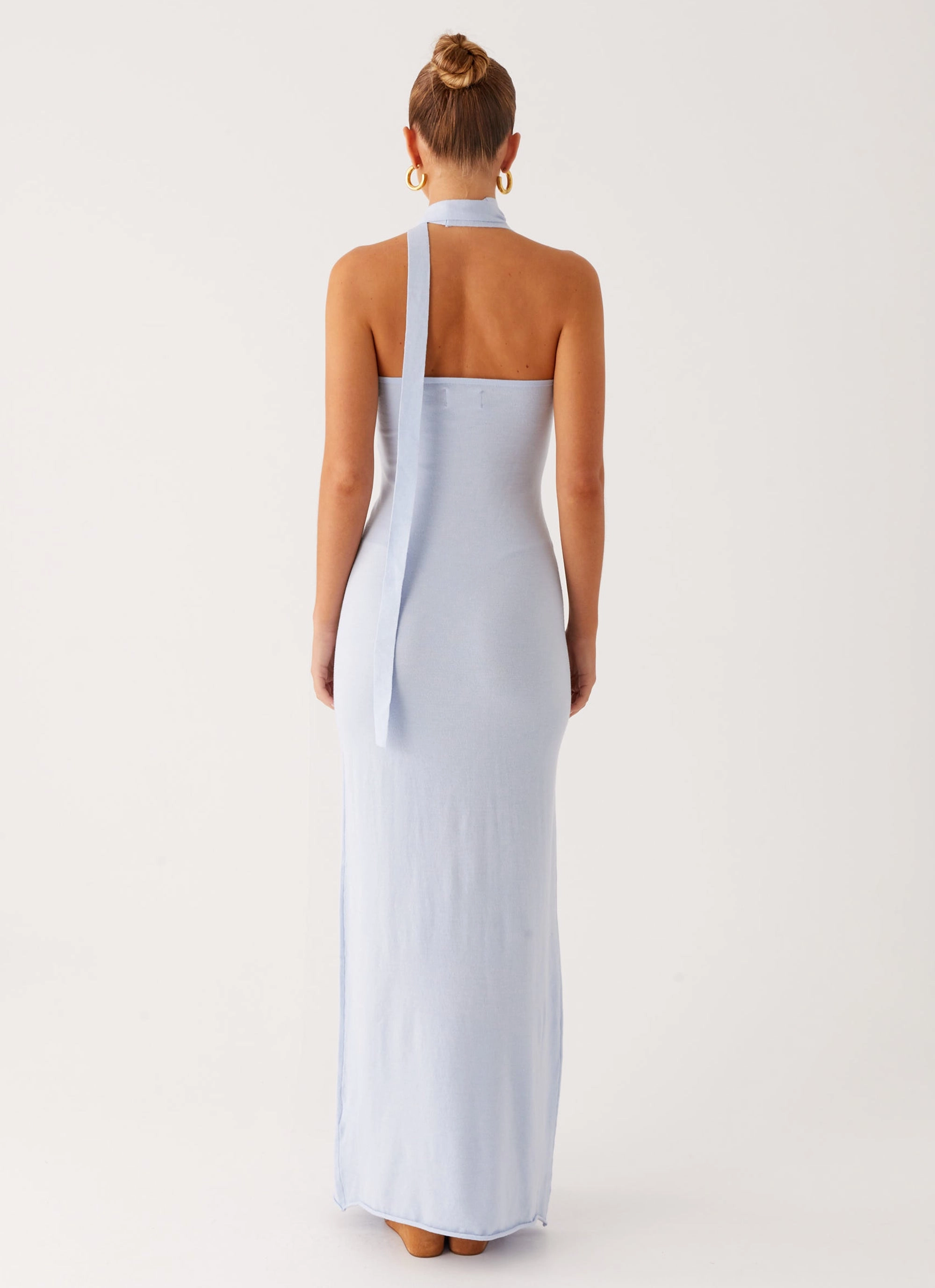 Smooth Vibes Eddie Knit Maxi Dress - Blue