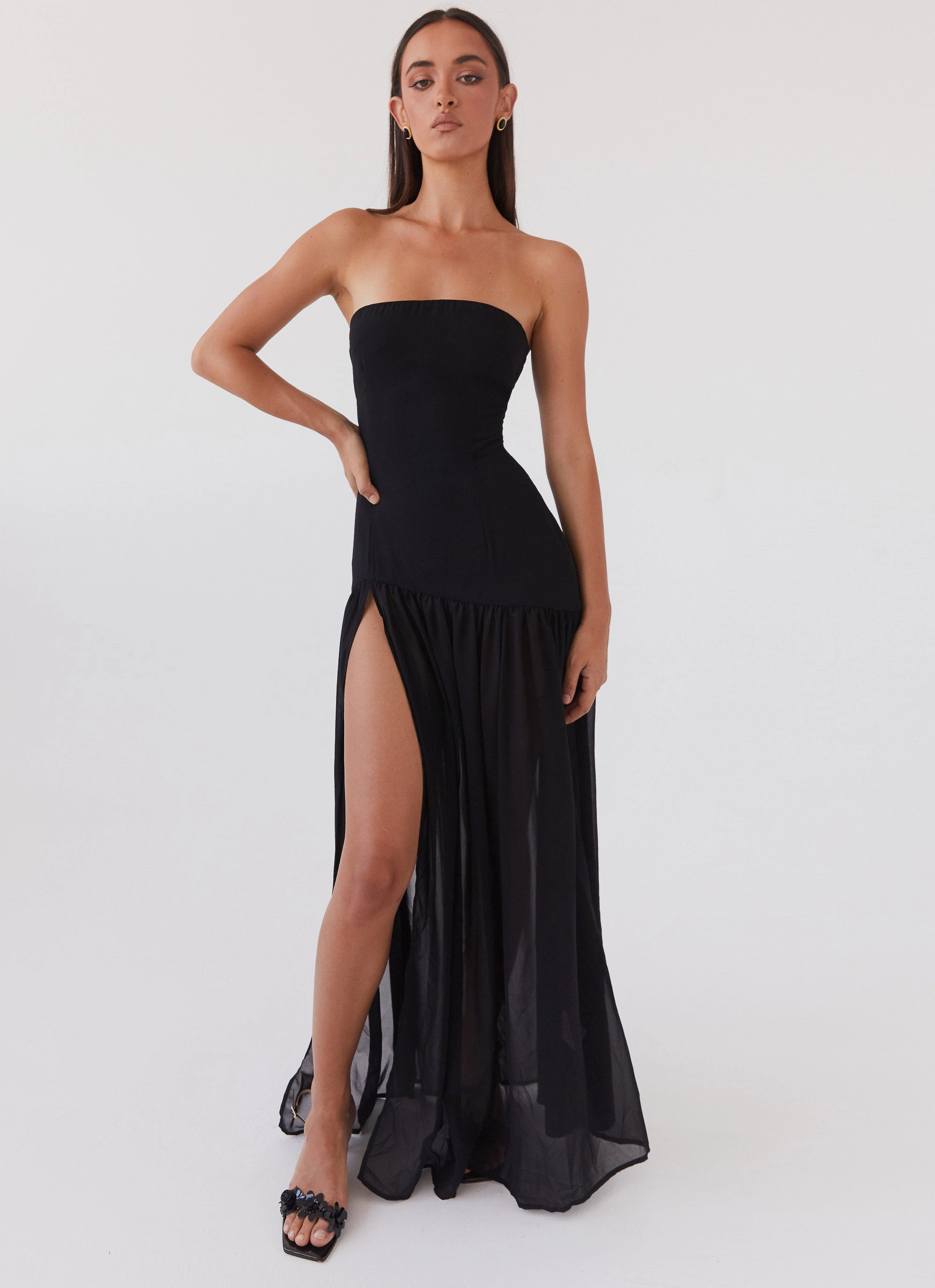 Eden Strapless Maxi Dress - Black Urban Mood Day Romance
