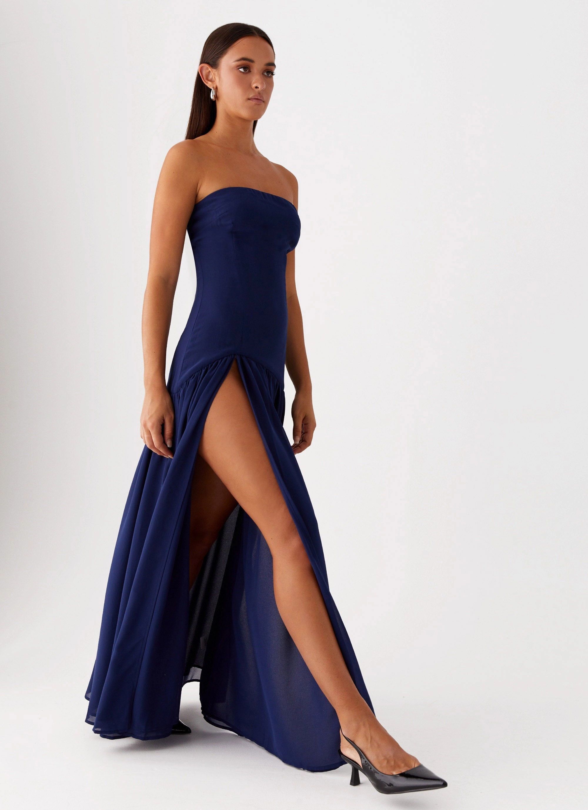 Cozy Look Eden Strapless Maxi Dress - Navy