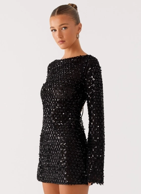 Modern Finish Edessa Sequin Mini Dress - Black