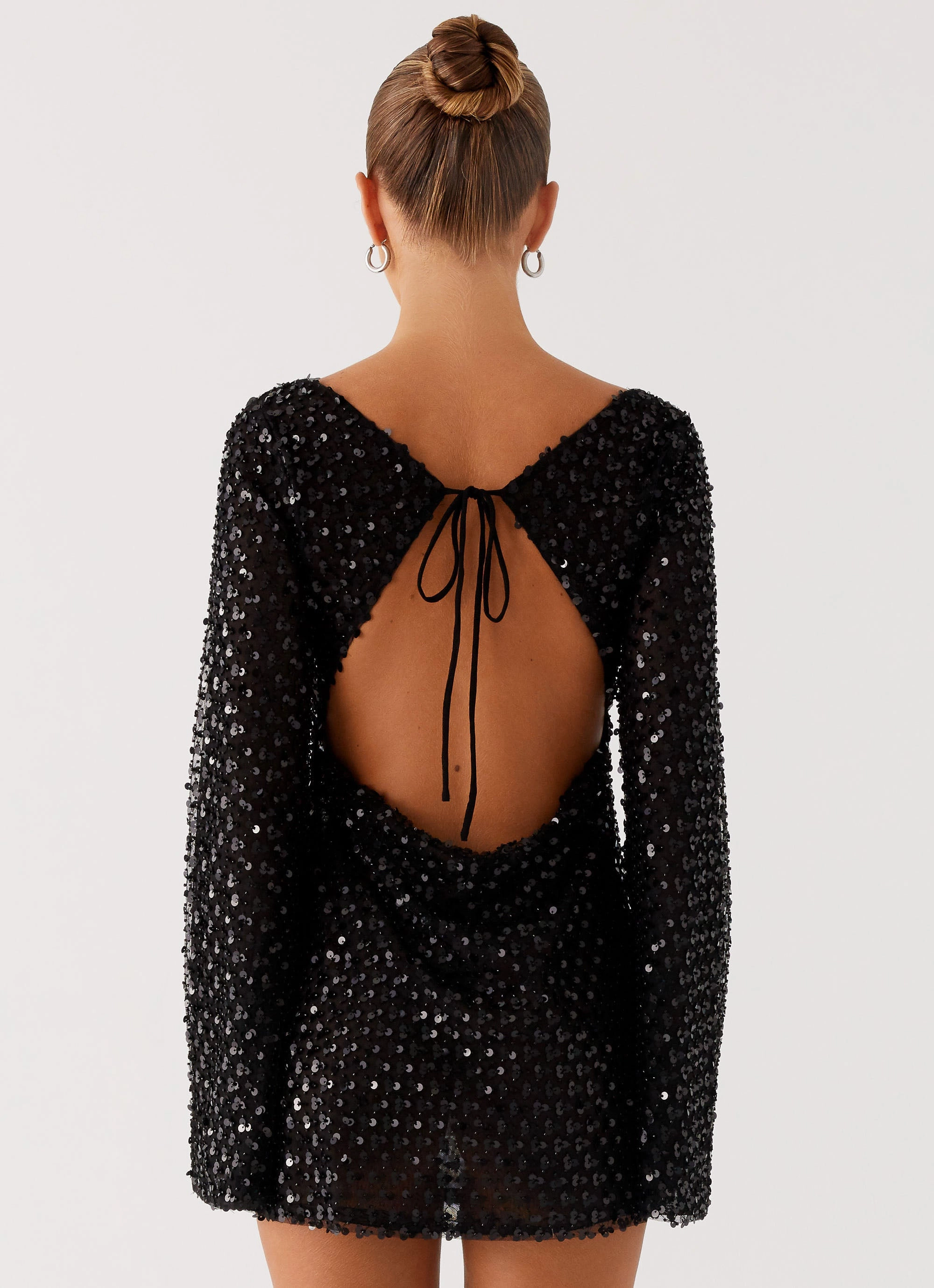 Layering Piece Bright Appeal Edessa Sequin Mini Dress - Black