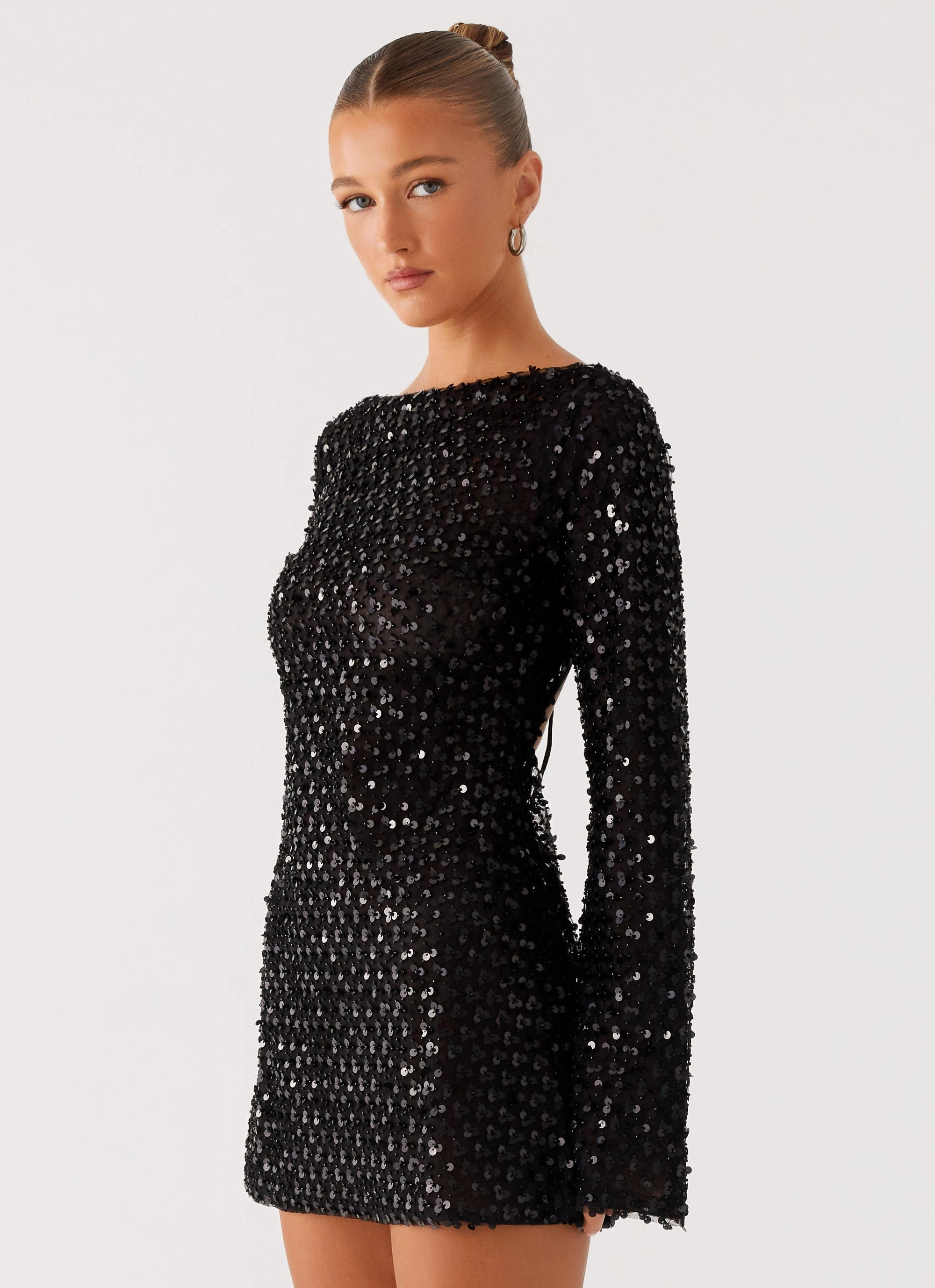 Urban Fashion Edessa Sequin Mini Dress - Black
