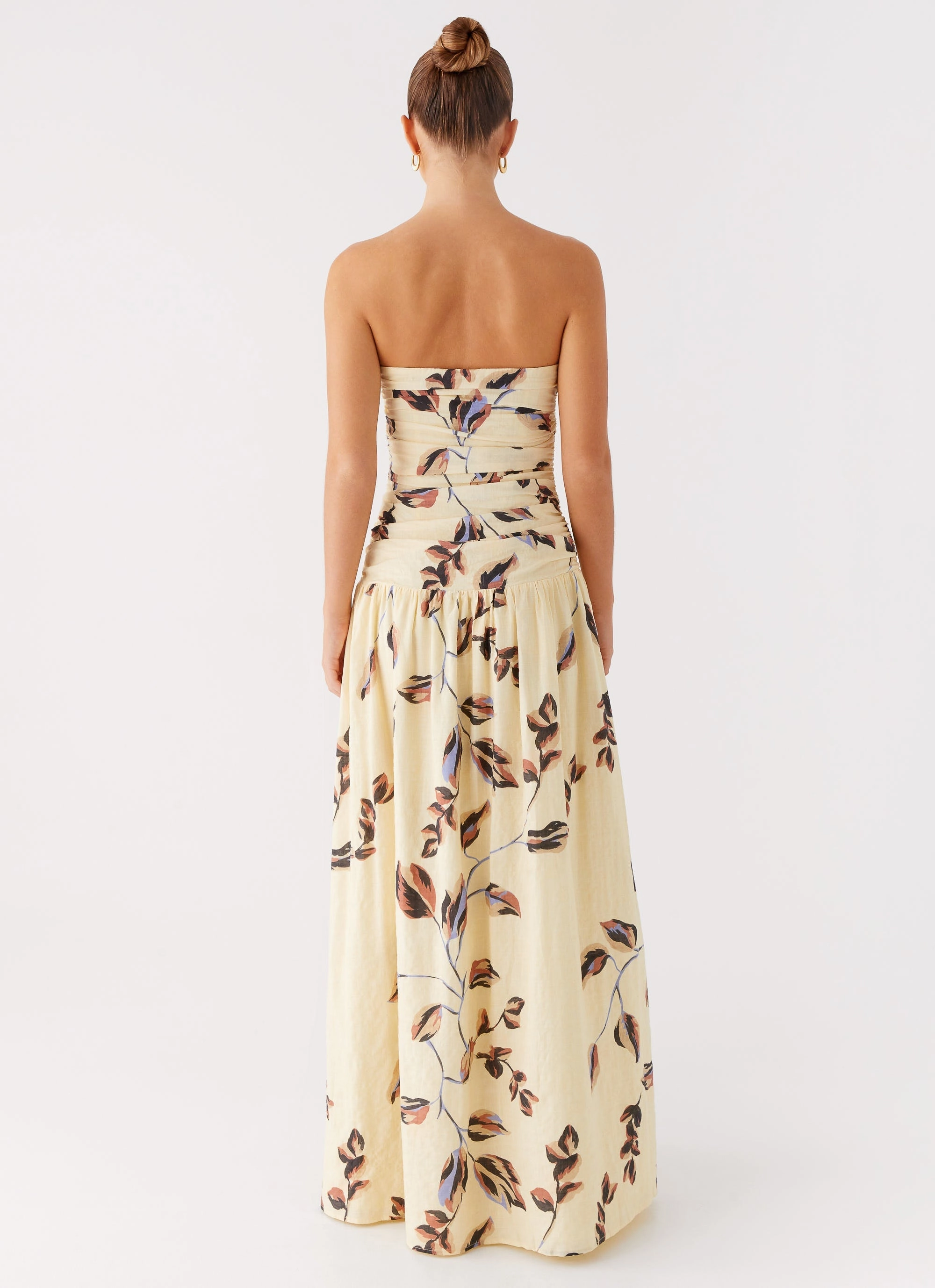 Dew Tone Clean Flow Rhea Ruched Maxi Dress - Buttercream Bliss