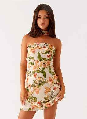 Urban Energy Edwina Strapless Mini Dress - Floral Print