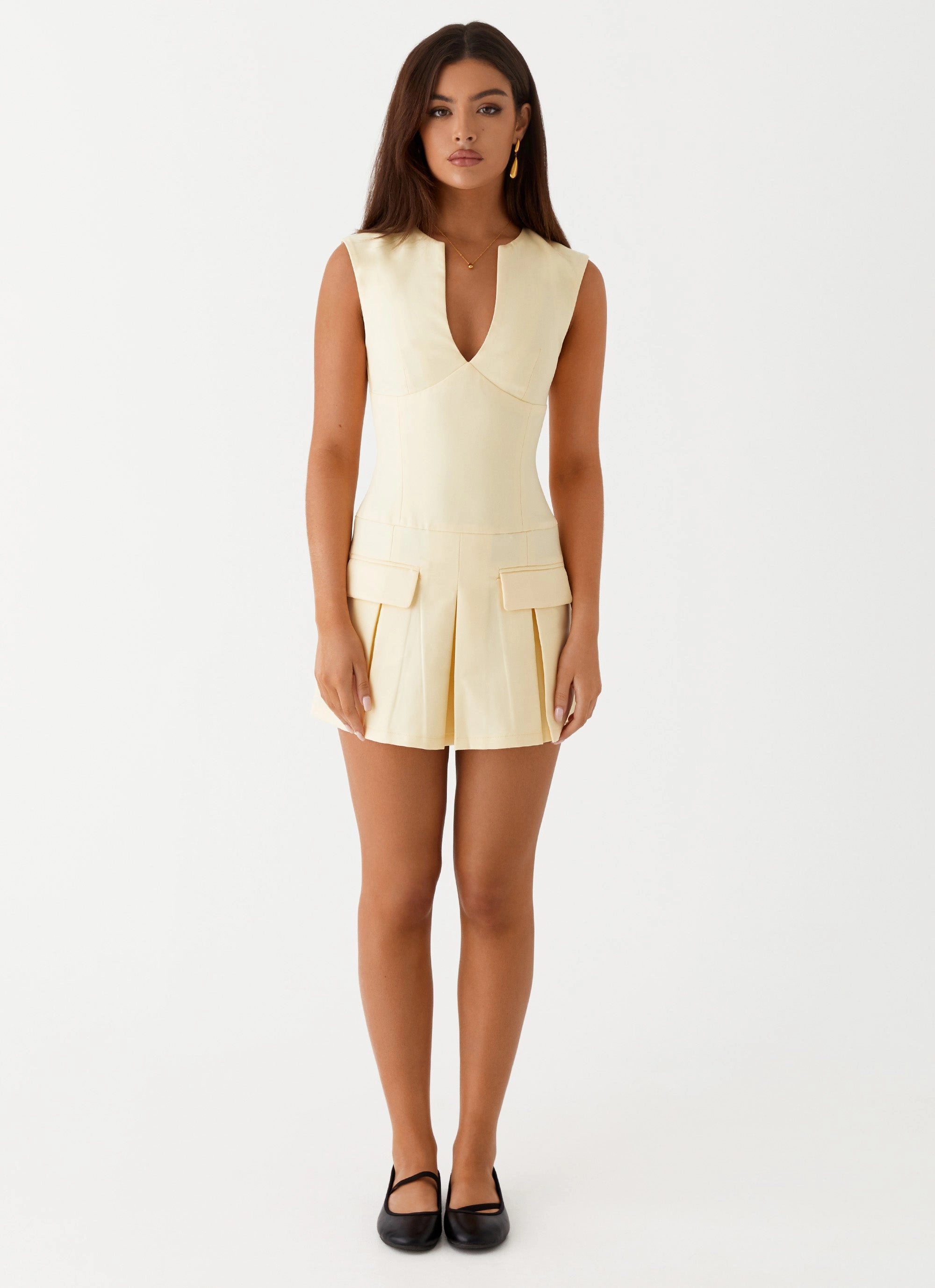 Subtle Mood Cassia Mini Dress - Yellow