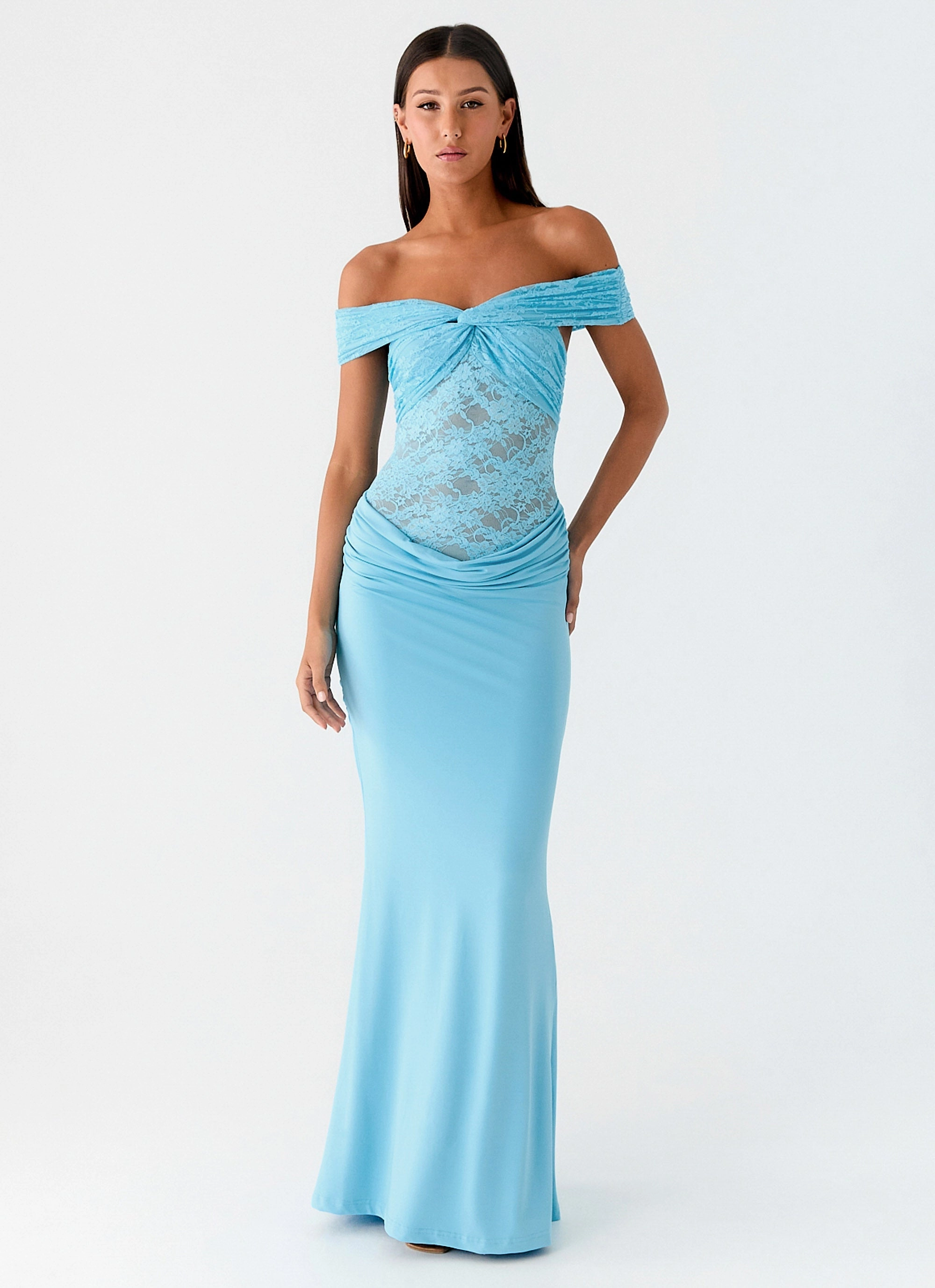 Either Way Maxi Dress - Turquoise Blue Travel Option