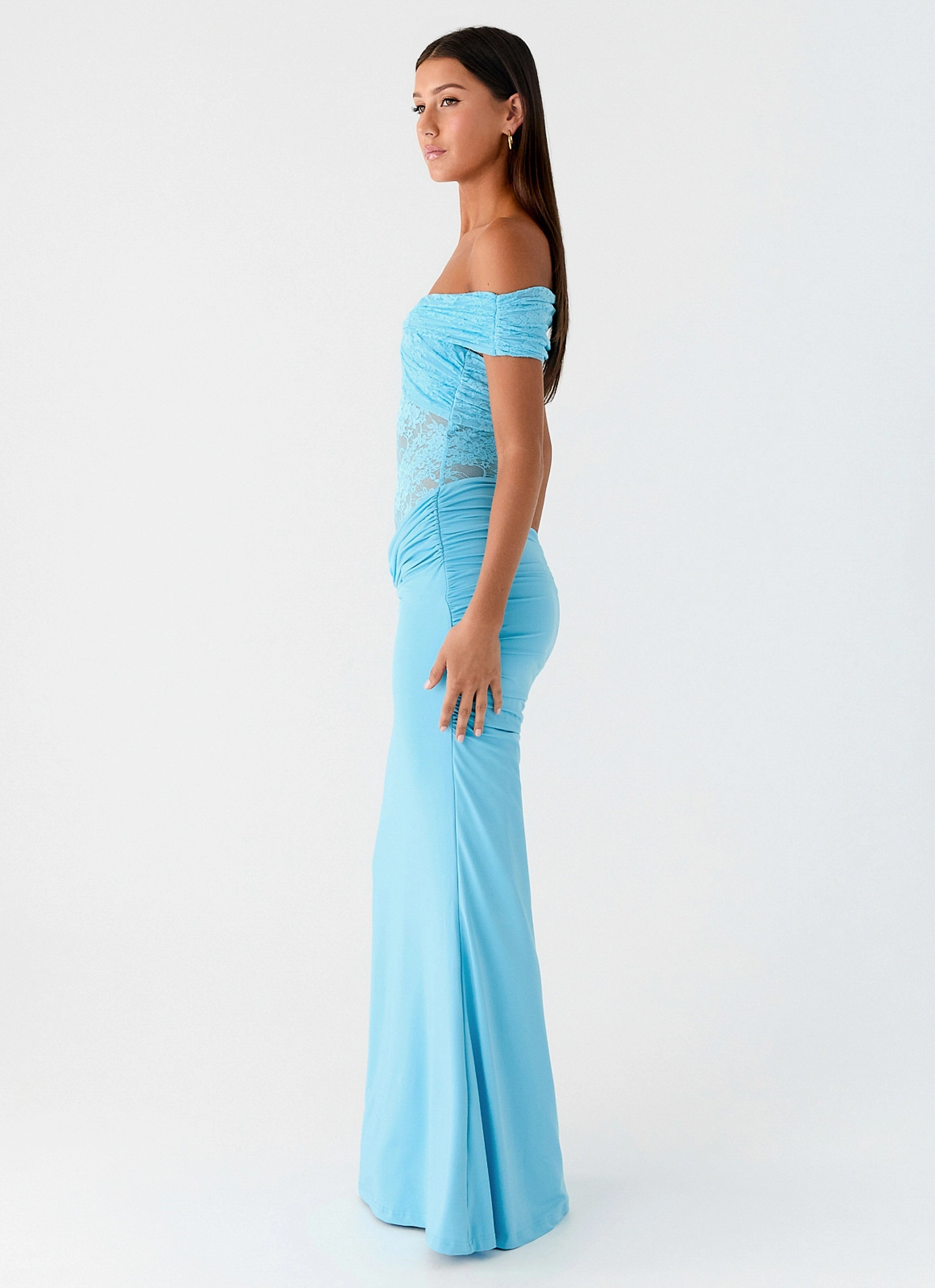 All-Purpose Comfort Light Comfort Either Way Maxi Dress - Turquoise Blue