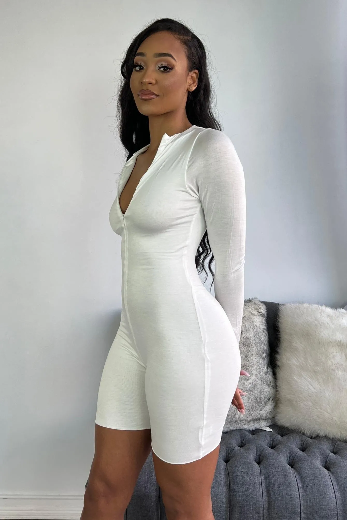 Chilly Day Comfort Roma Basic Biker Romper