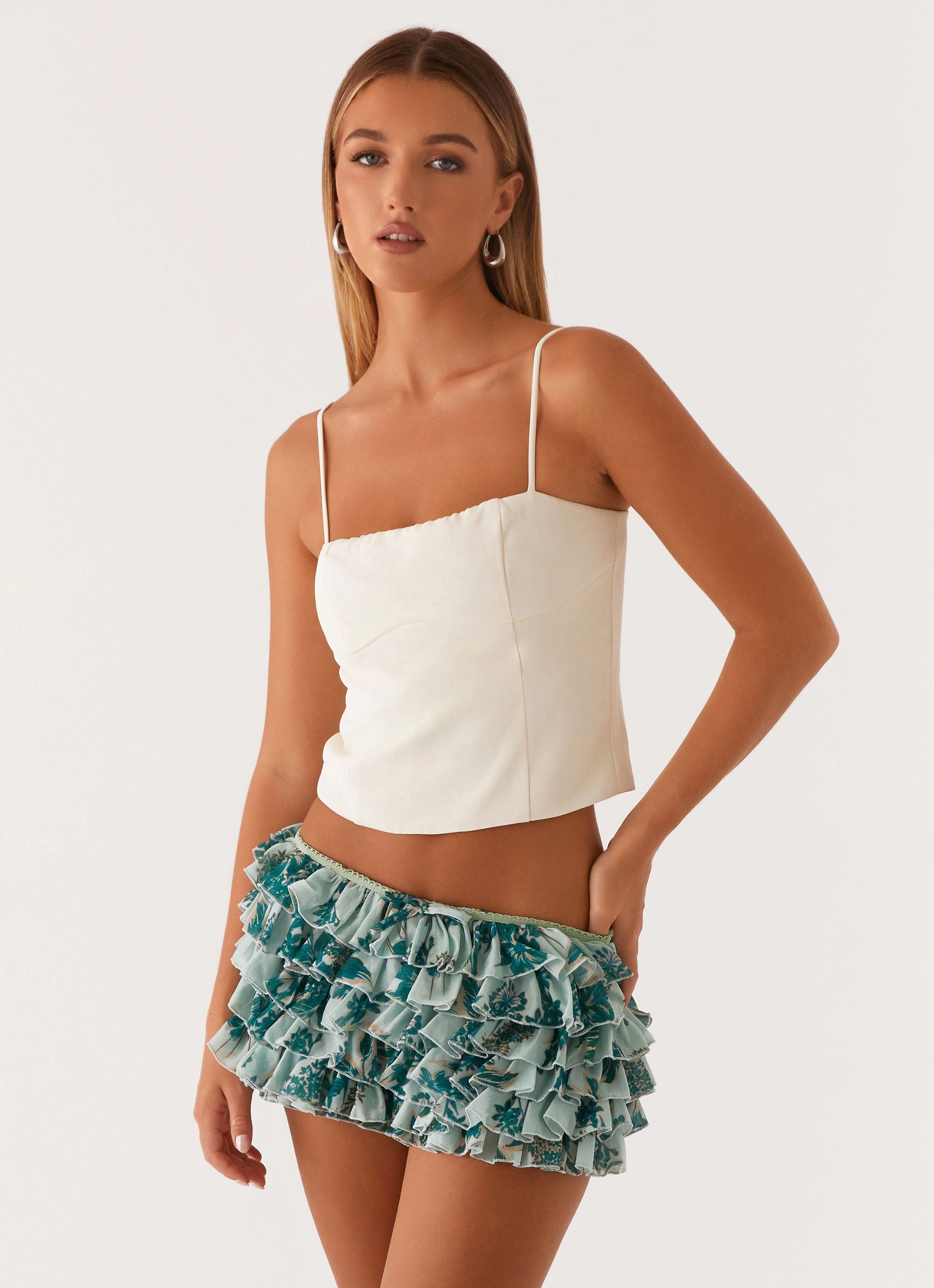 Modern Cut All weather Entertain Me Bloomer Shorts - Cloud Nine Floral