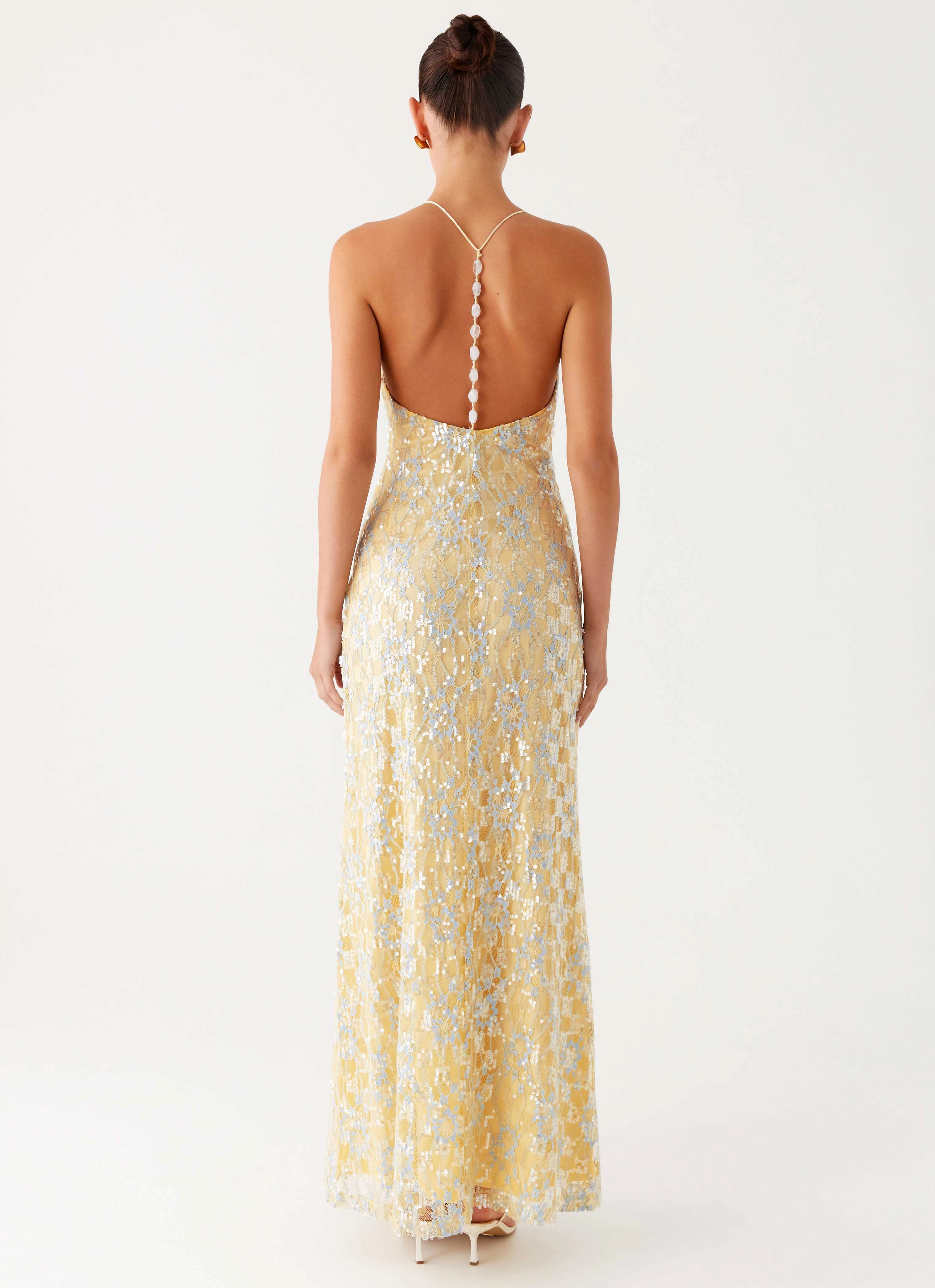 Truly Mine Maxi Dress - Yellow Versatile Style Draped Layer