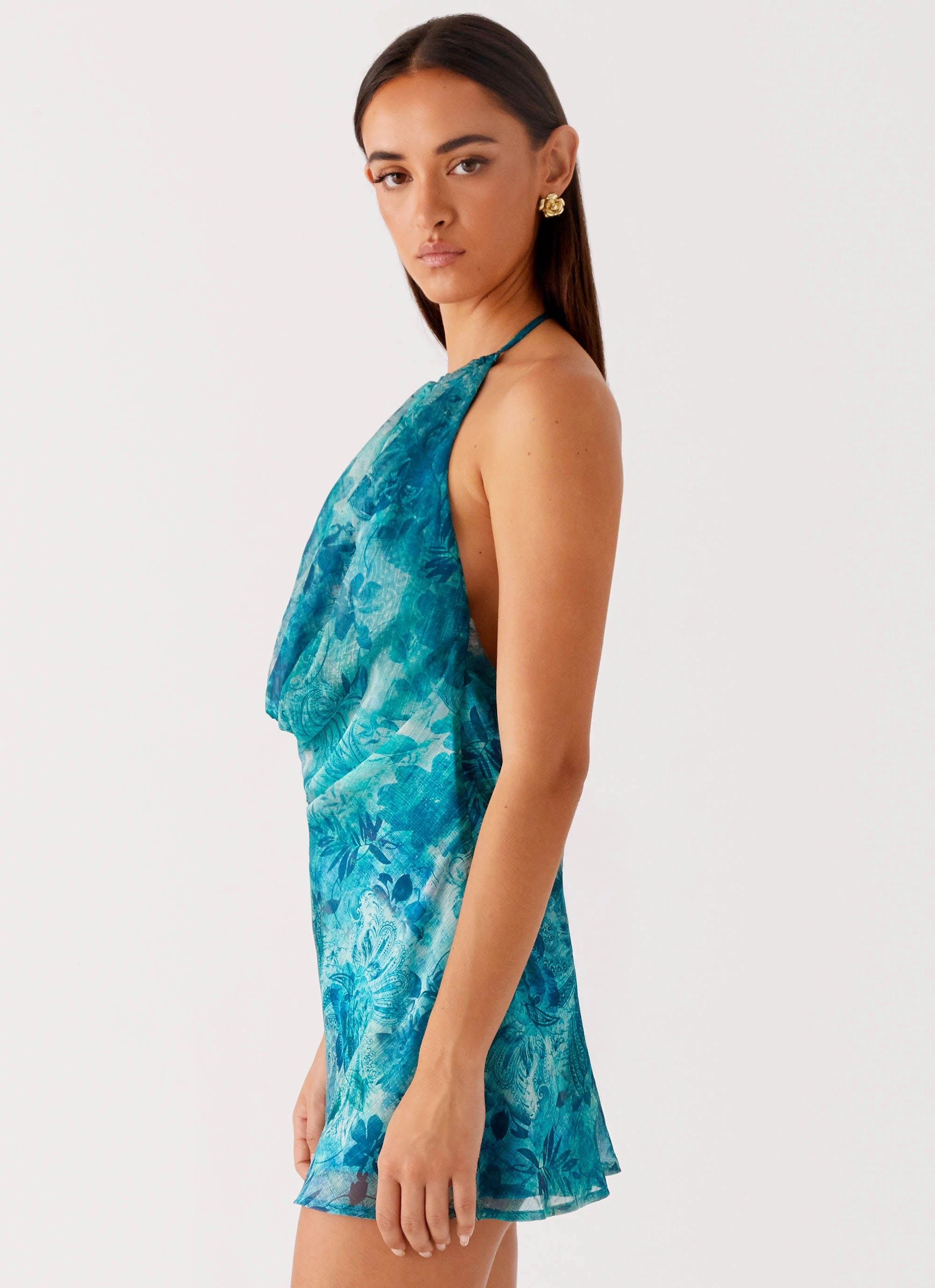 Ele Mini Dress - Teal party look