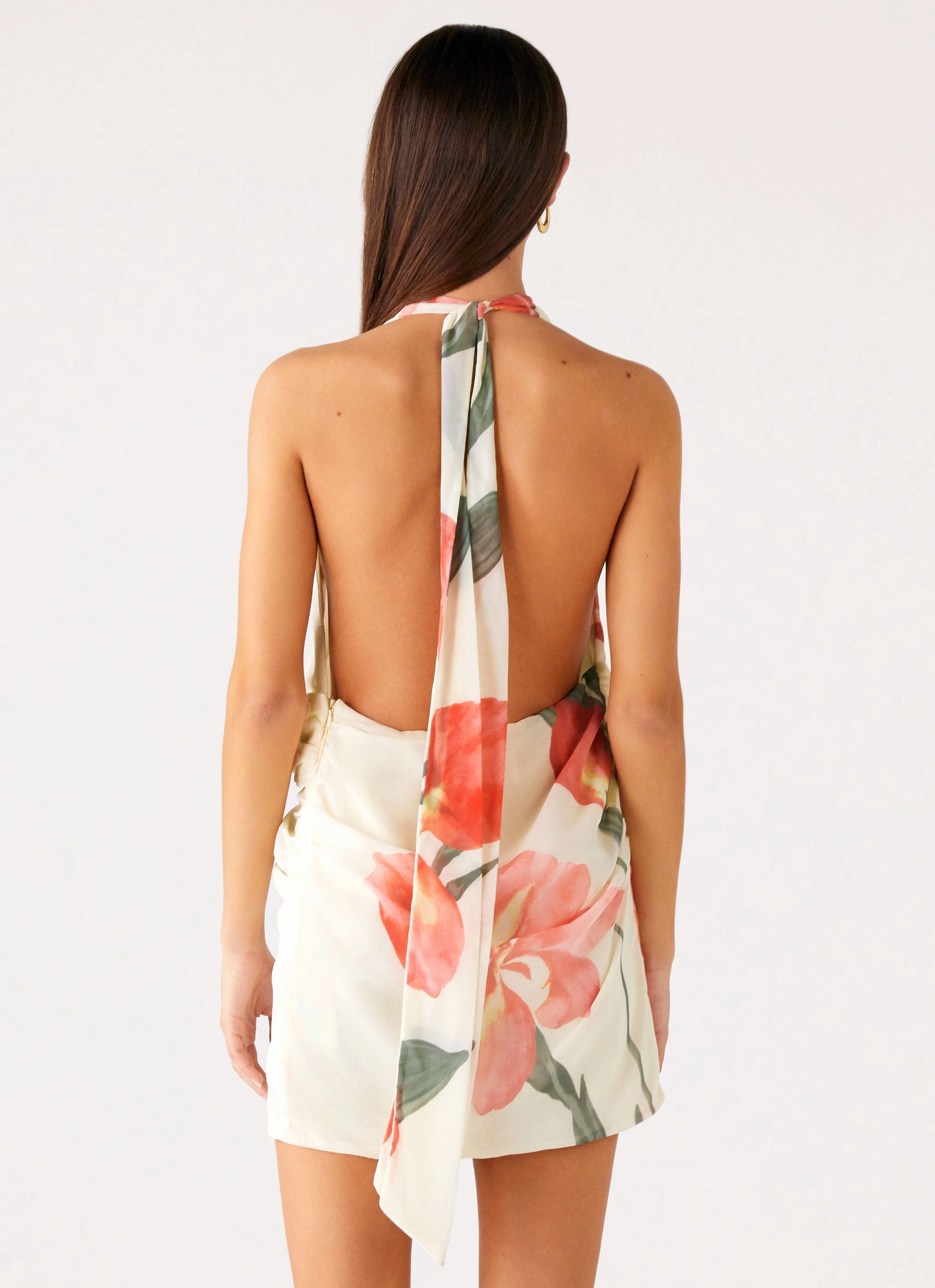 Eleanora Plunge Mini Dress - Siena Floral Chill Look All Day