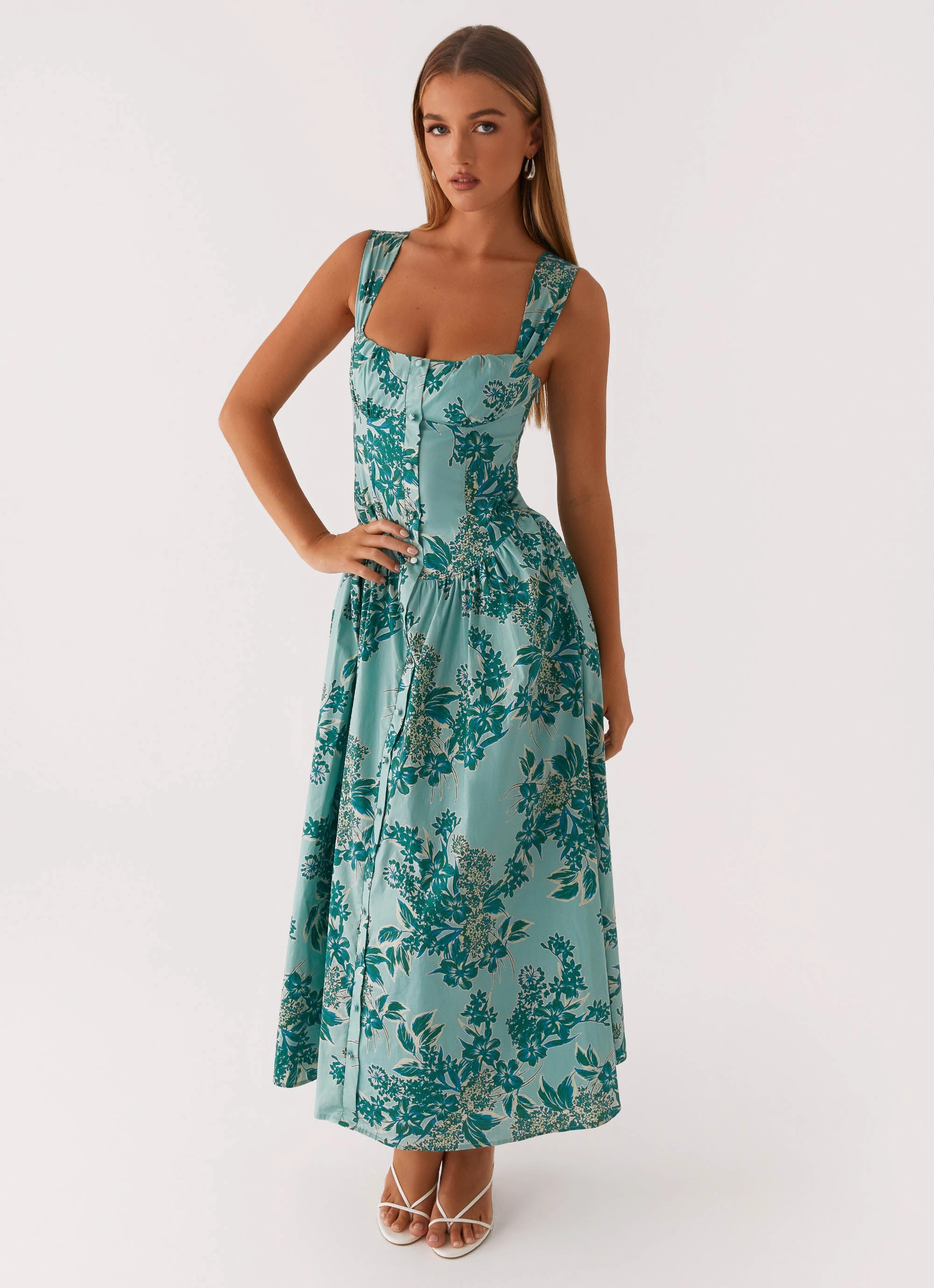 Emmalina Midi Dress - Cloud Nine Floral Color Soft