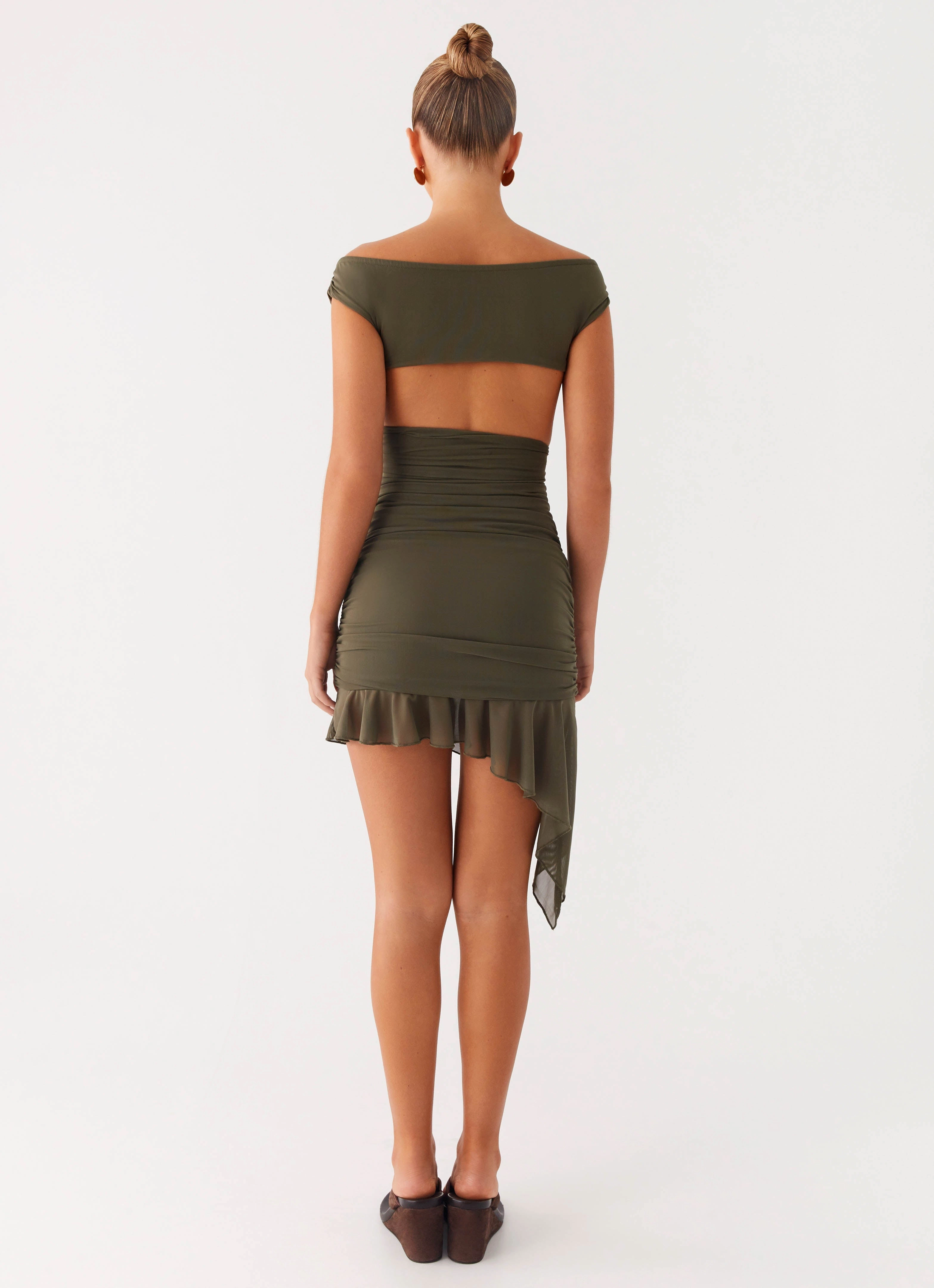 Laidback Mood Ivy Whisper Mini Dress - Khaki