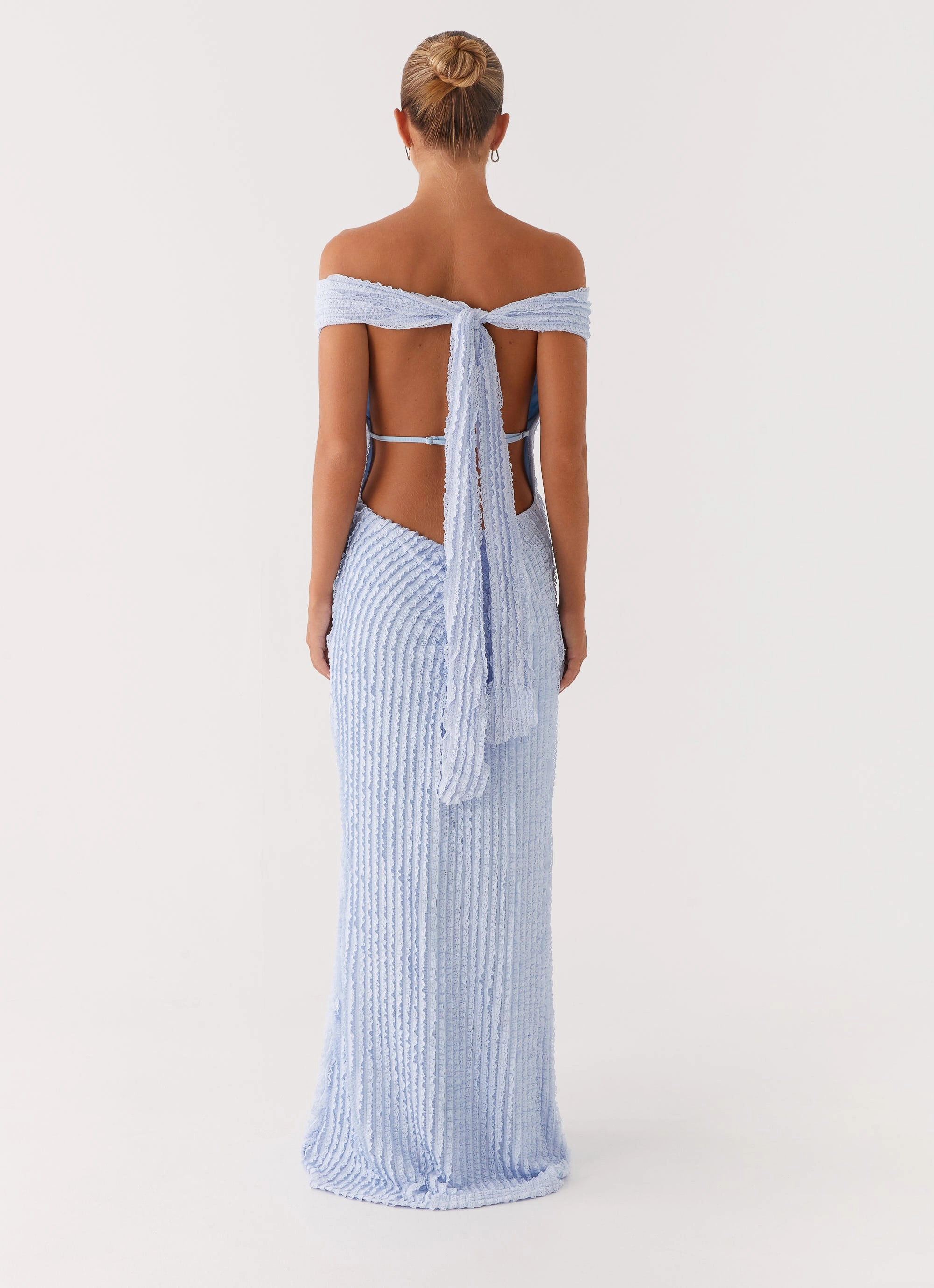 Chantelle Maxi Dress - Blue Work Vibe Halter neck