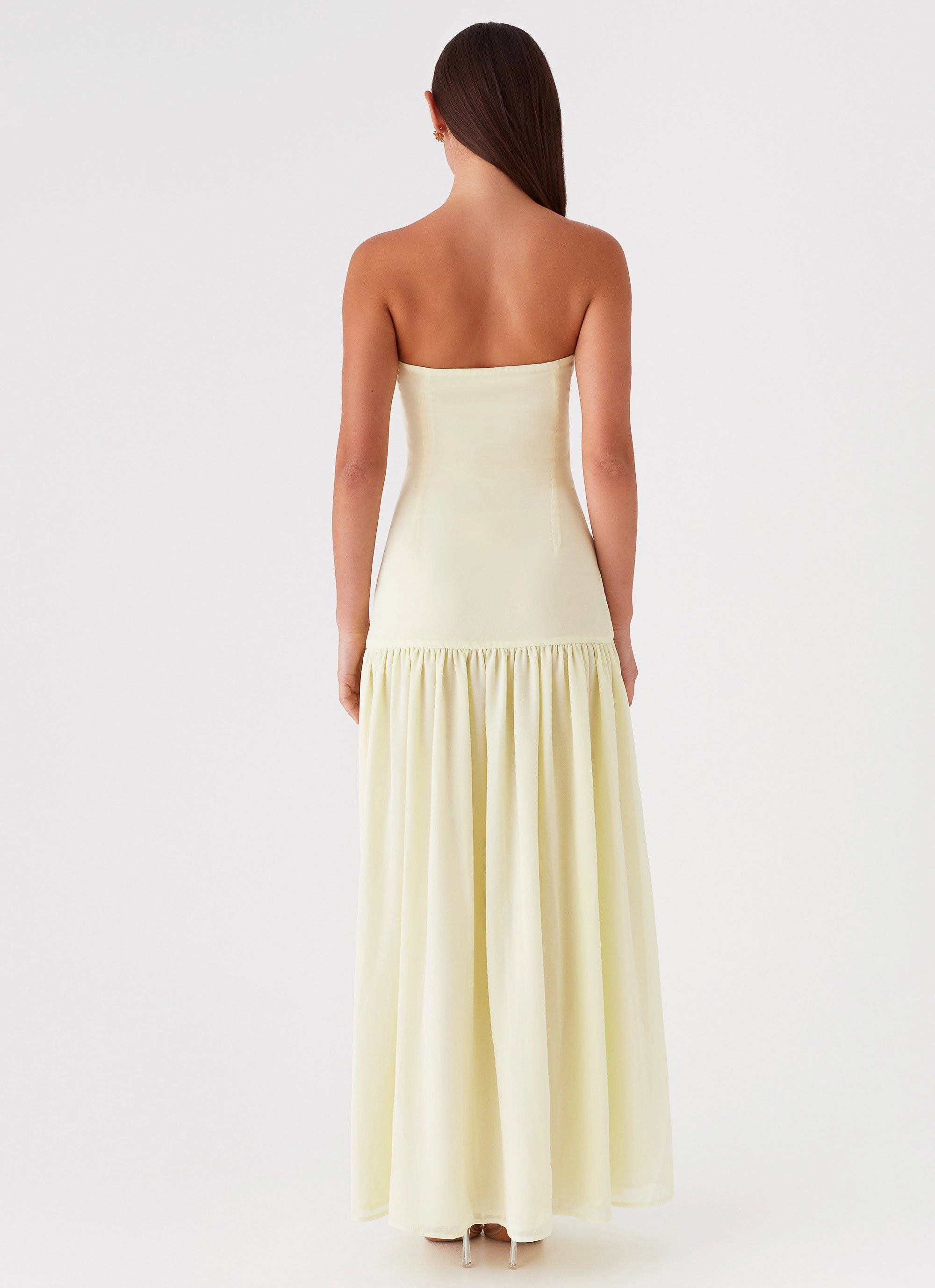 Day Glow Eden Strapless Maxi Dress - Yellow