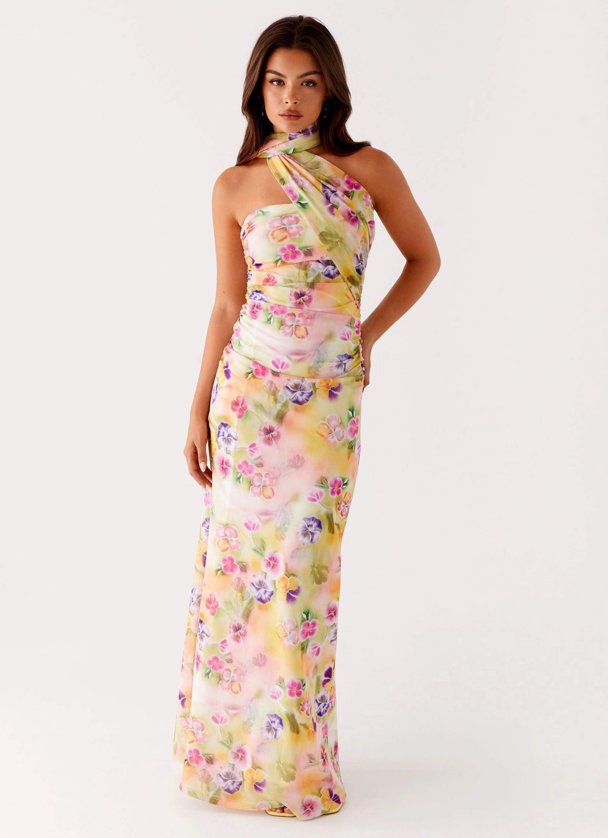 Flare Hem Beach Walk Songbird Maxi Dress - Sunburst Floral