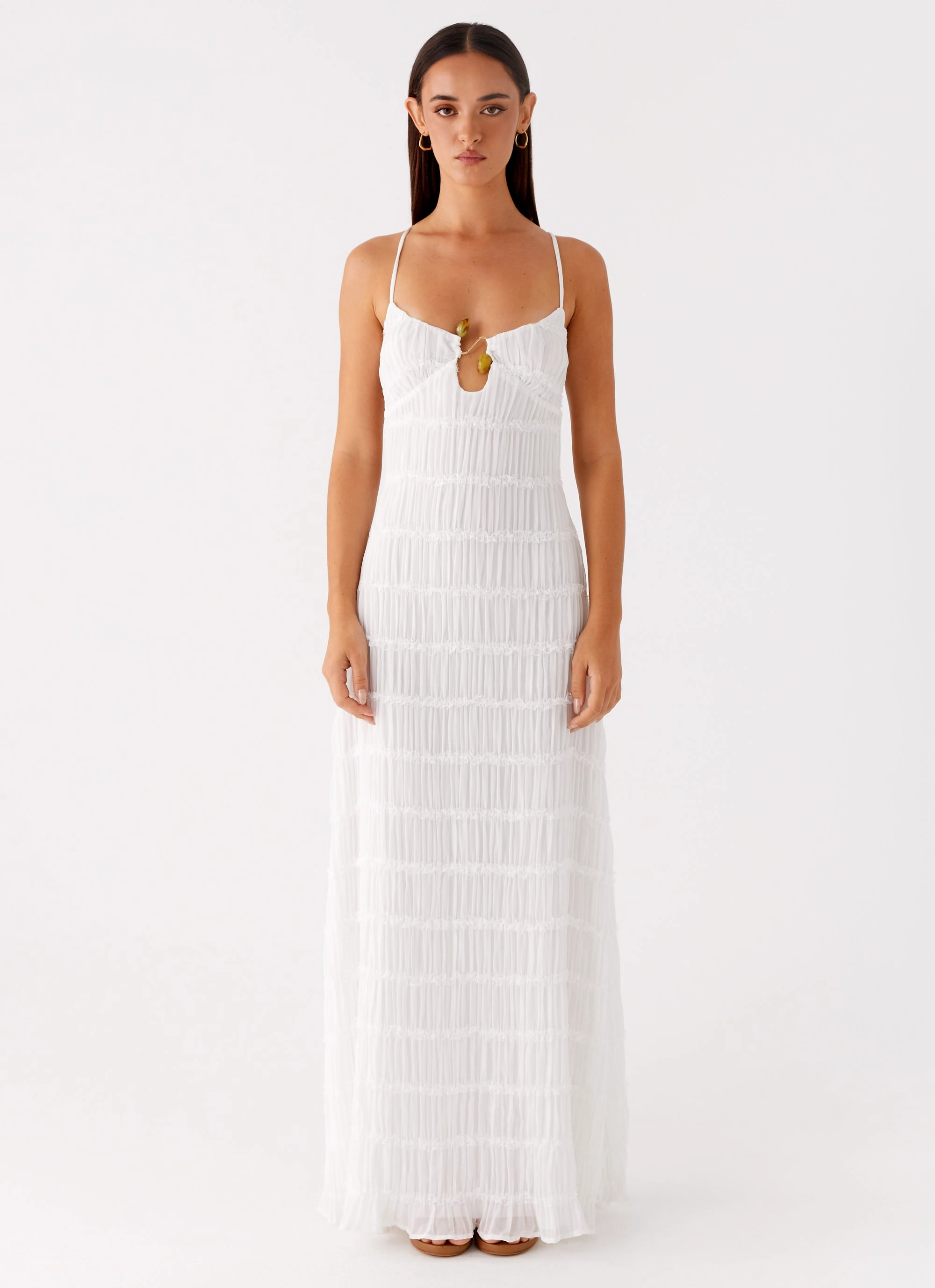 Darwin Maxi Dress - White museum visit City-Style