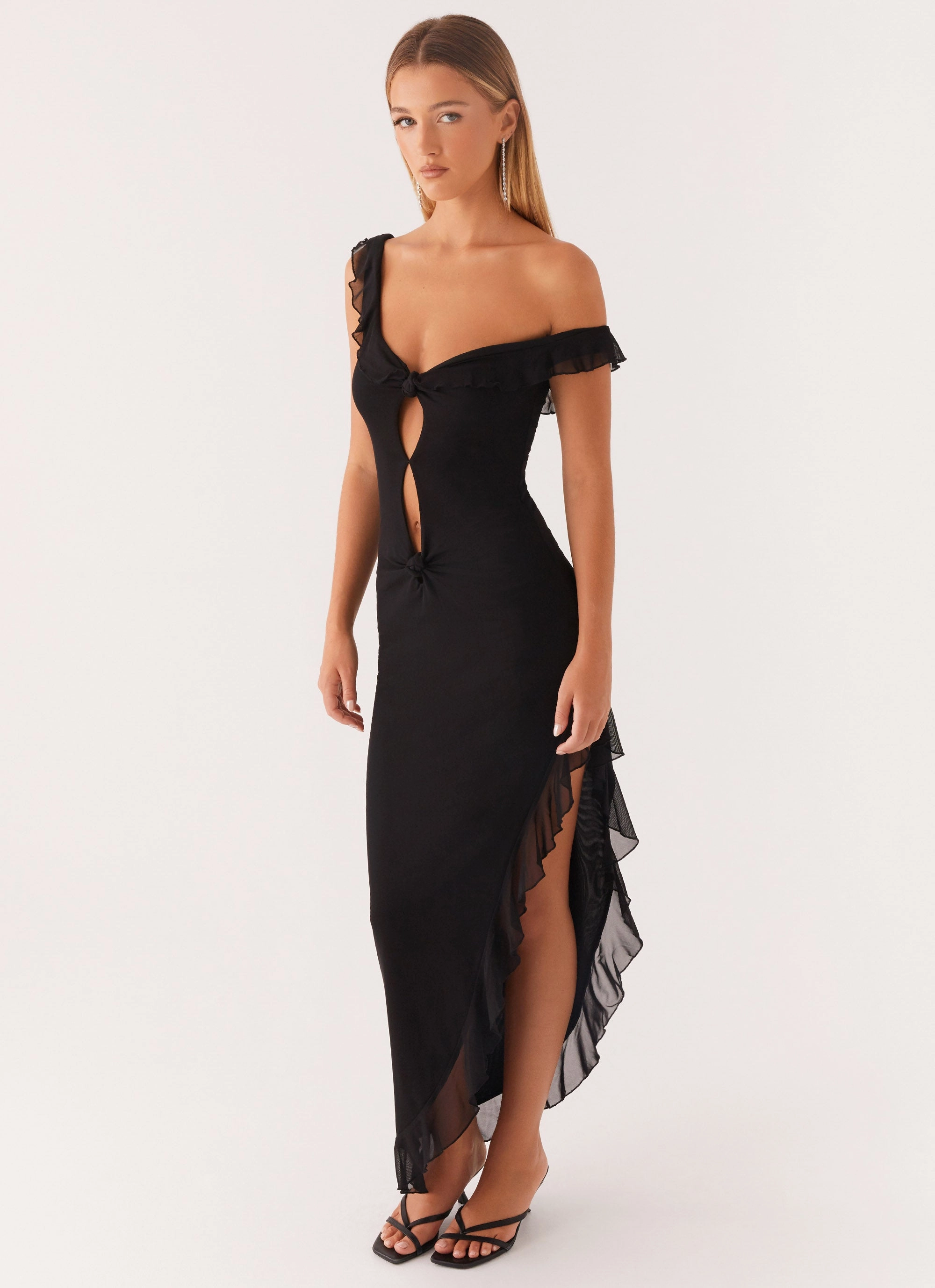 Impossible Cut Out Midi Dress - Black Trend-Inspired