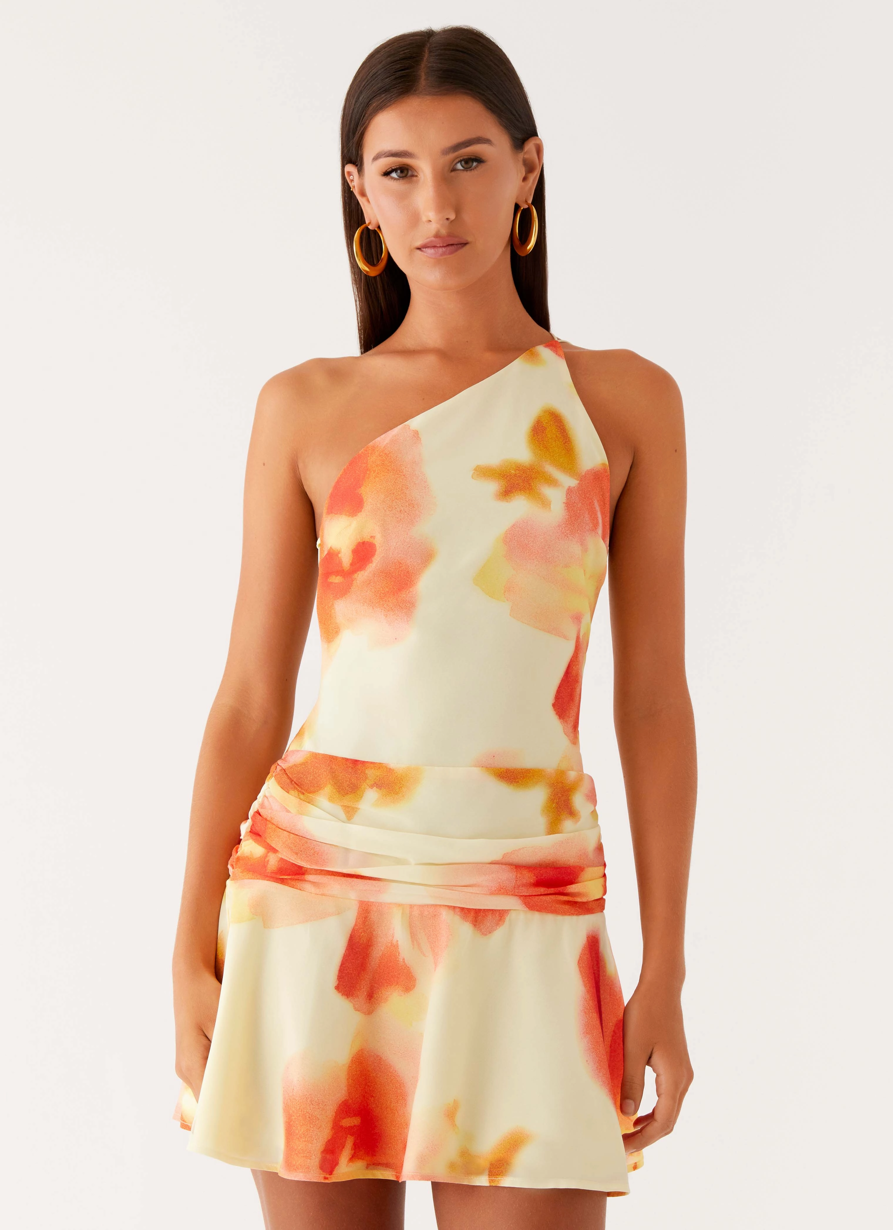 High Rise Meah Backless Mini Dress - Mimosa Blossom