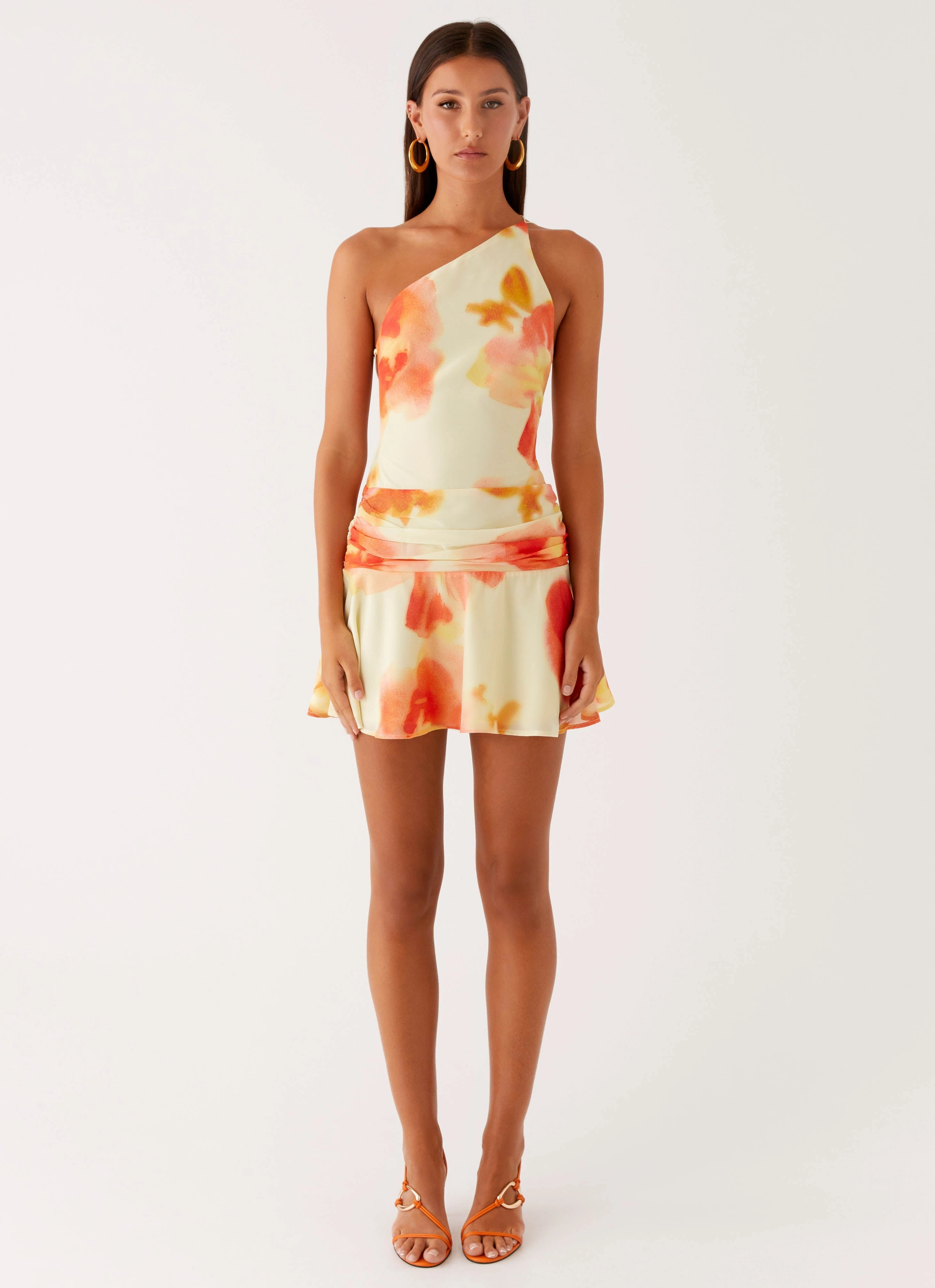 Classic Mood Lightweight Meah Backless Mini Dress - Mimosa Blossom
