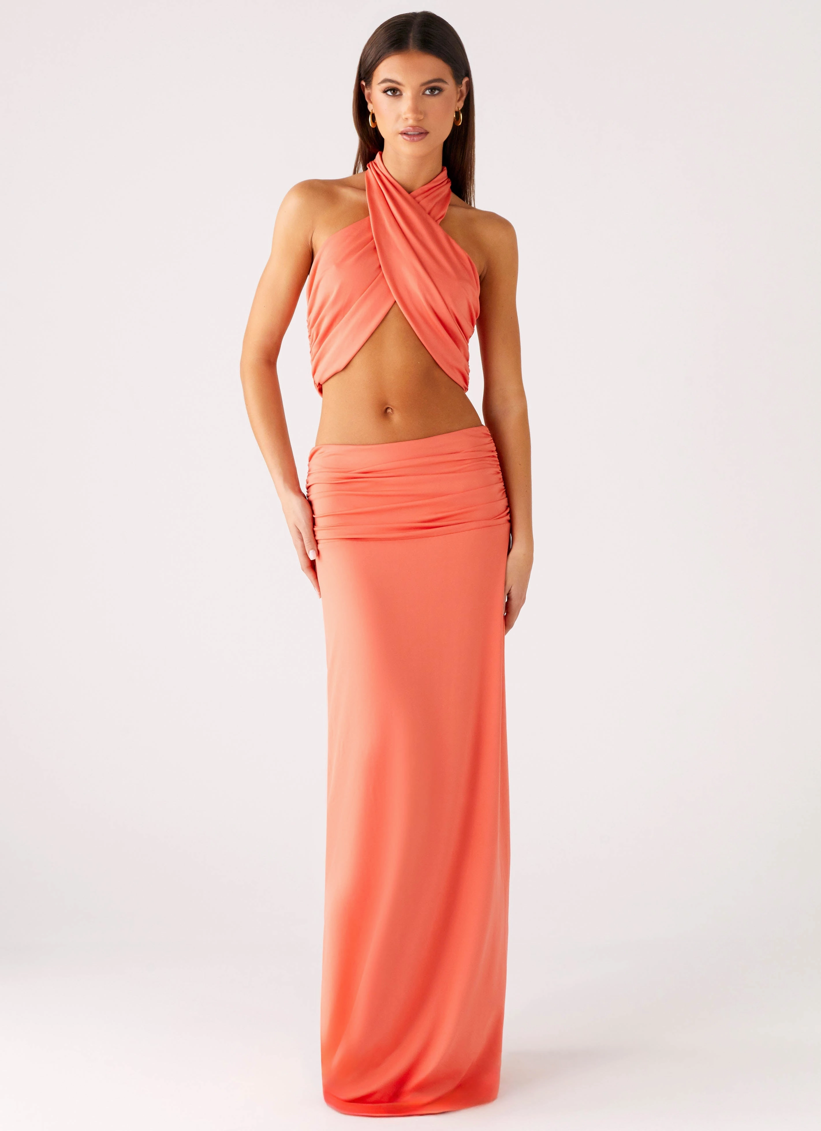 Elisabetta Maxi Skirt - Coral Trendy Mood
