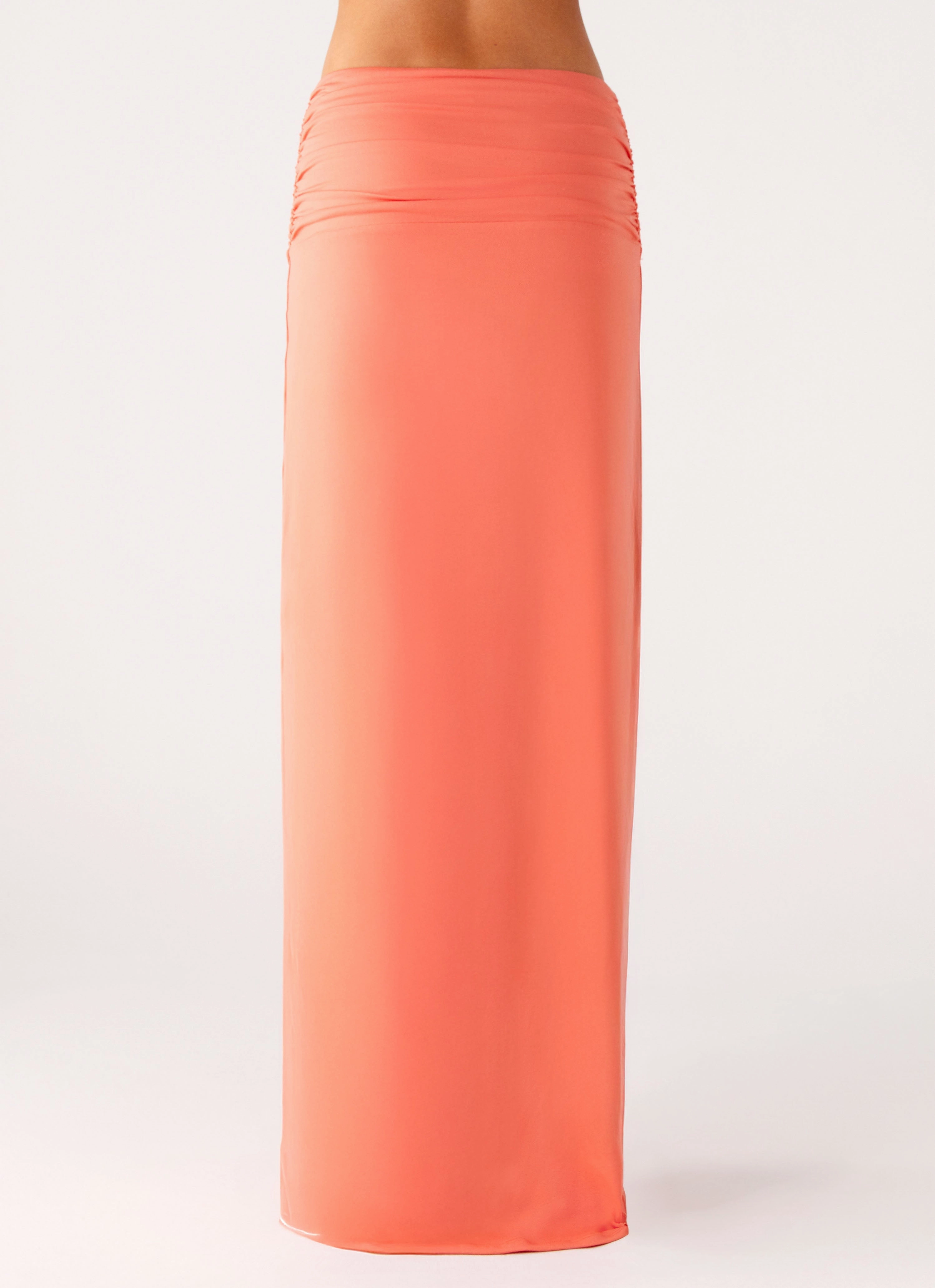 Elisabetta Maxi Skirt - Coral Moisture wicking Fade Resistant