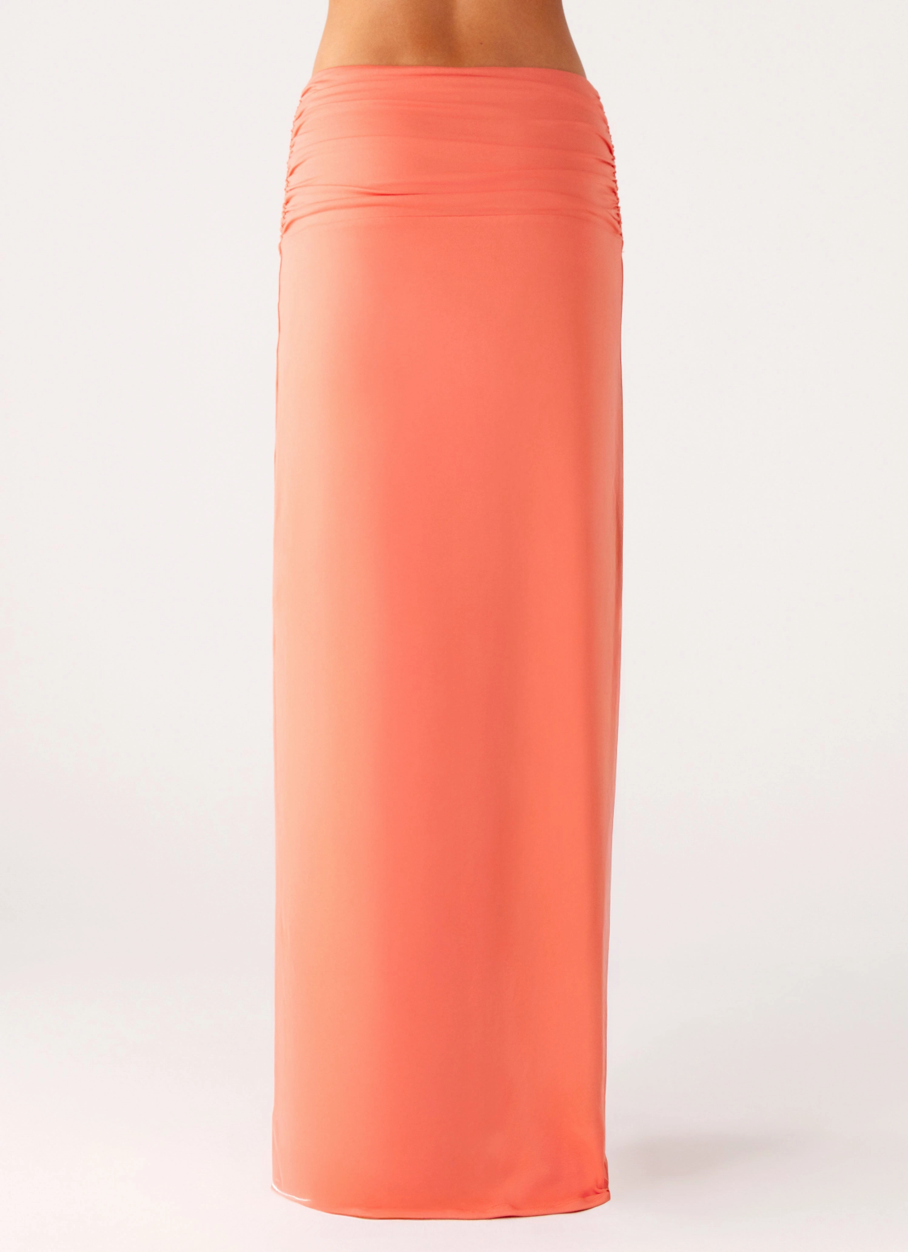 Vintage Wash Elisabetta Maxi Skirt - Coral