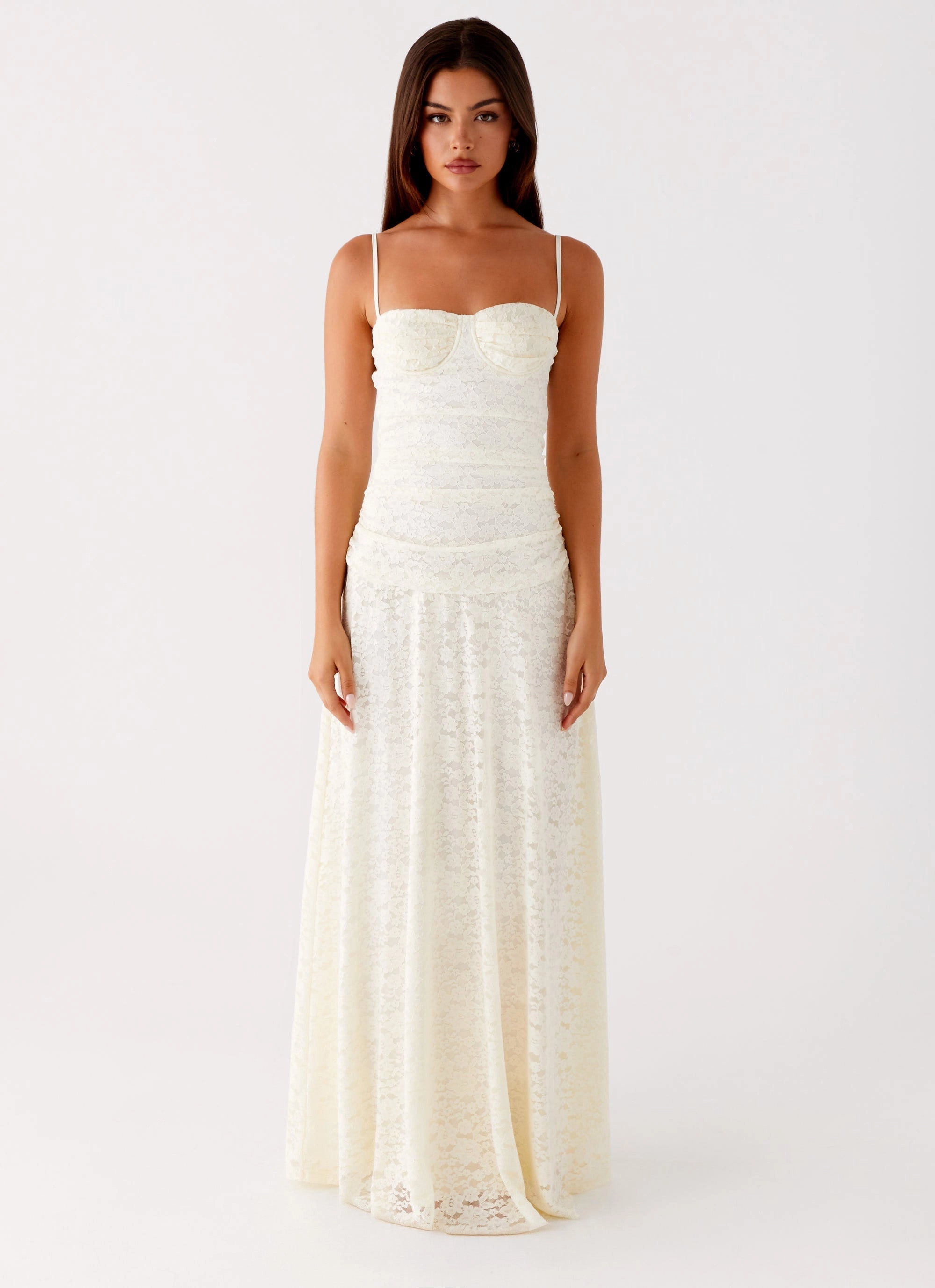 Elsa Maxi Dress - Ivory flattering appearance Date Ready
