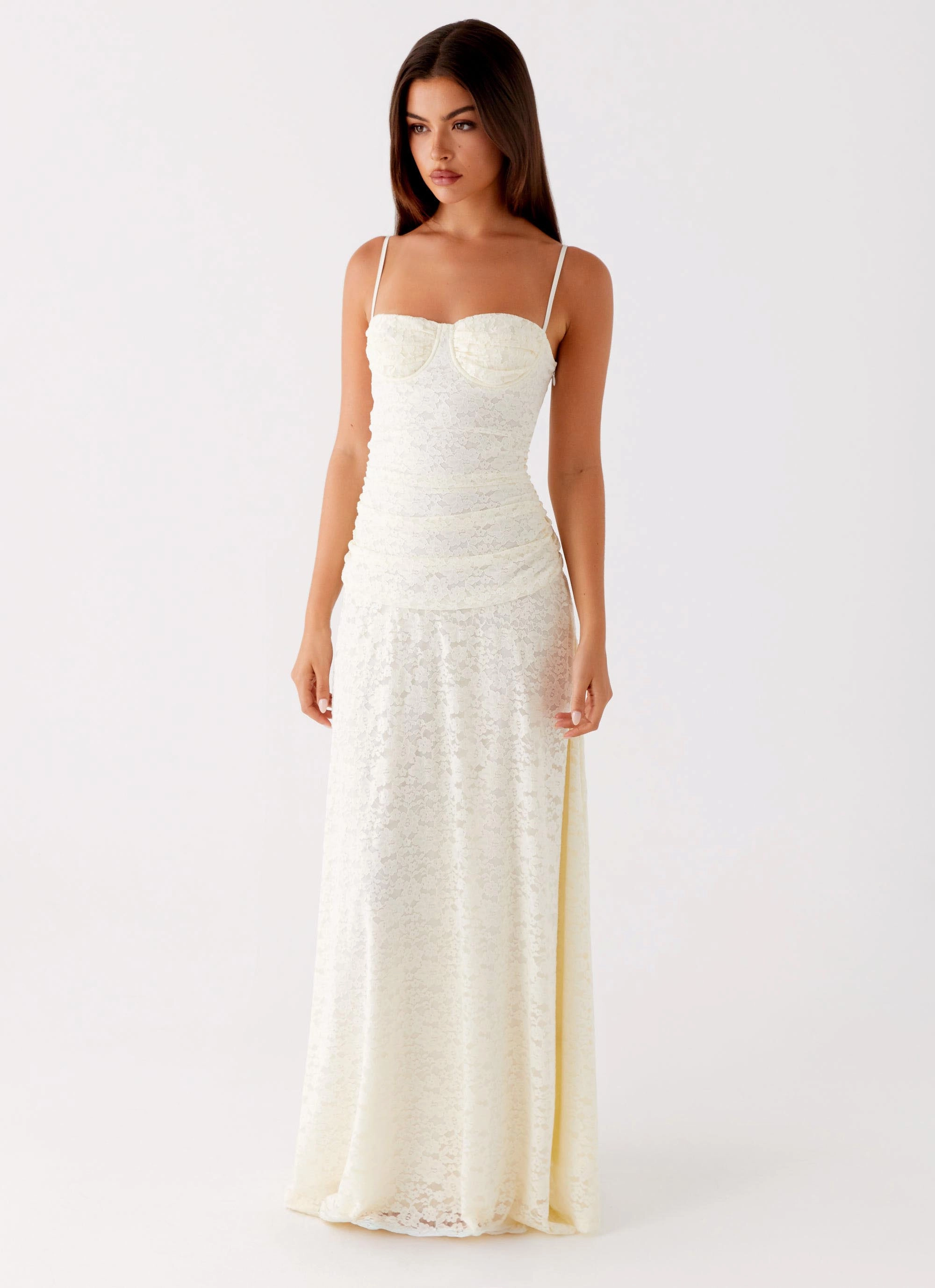 Timeless slip dress QuickReleaseClasp Elsa Maxi Dress - Ivory
