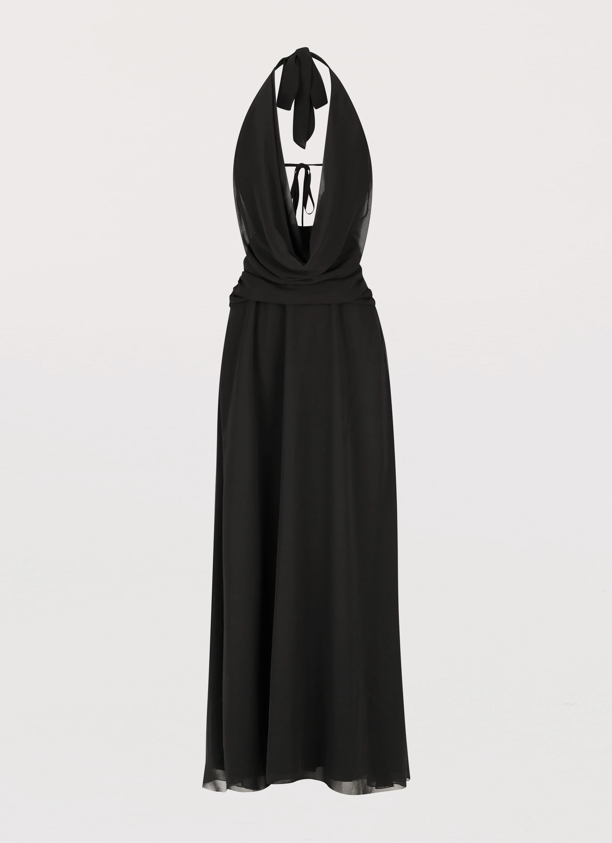 Perfect Design Elysia Chiffon Maxi Dress - Black