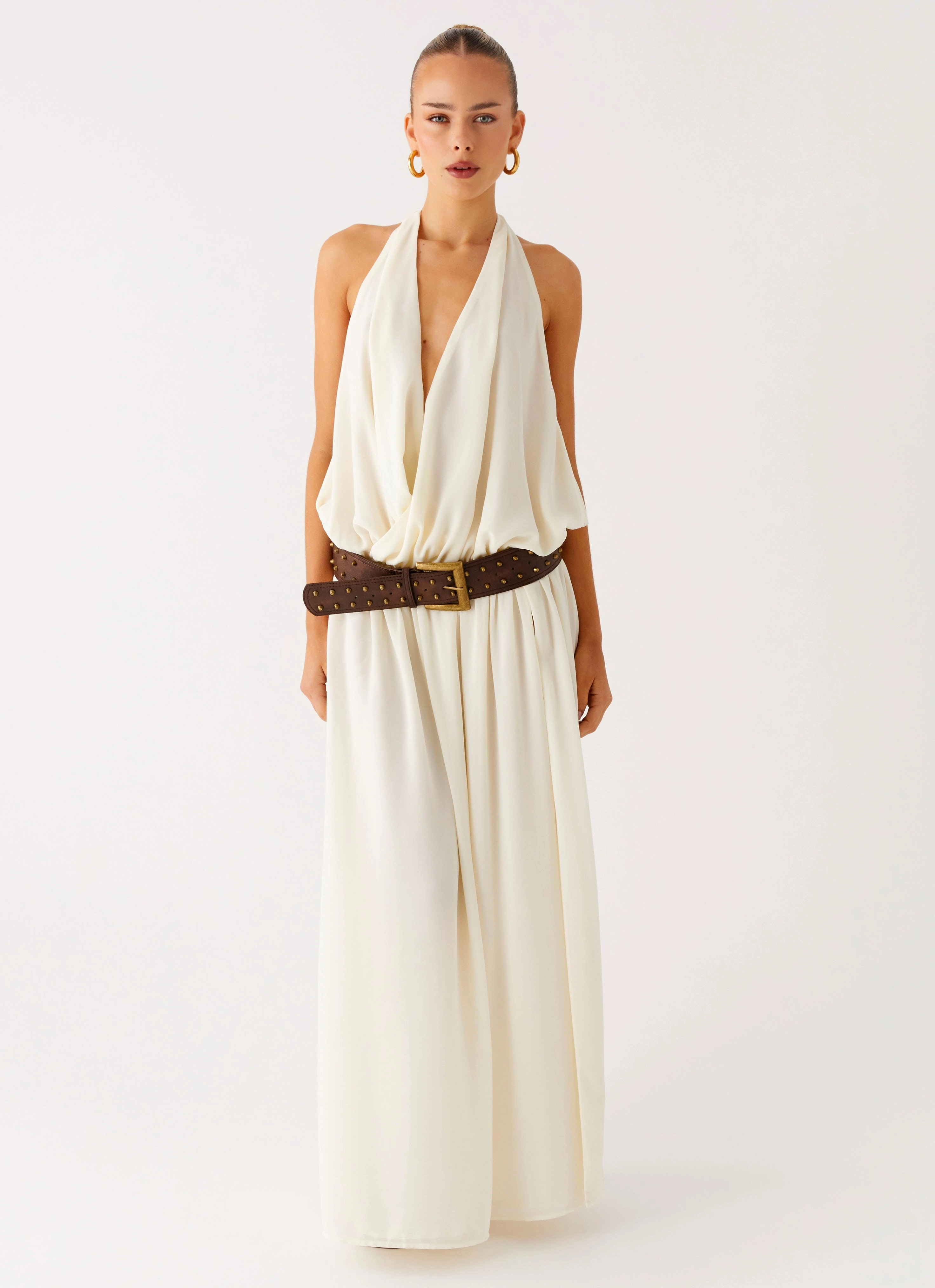 Day Romance Light Fall Narlah Halter Maxi Dress - Ivory