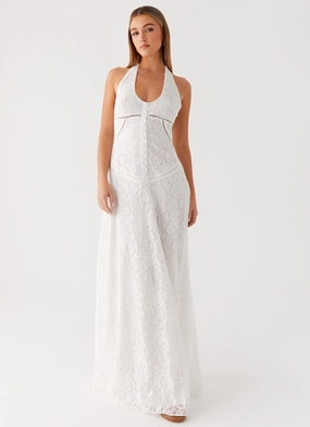 Ember Valley Maxi Dress - Ivory warm tones Versatile Fit
