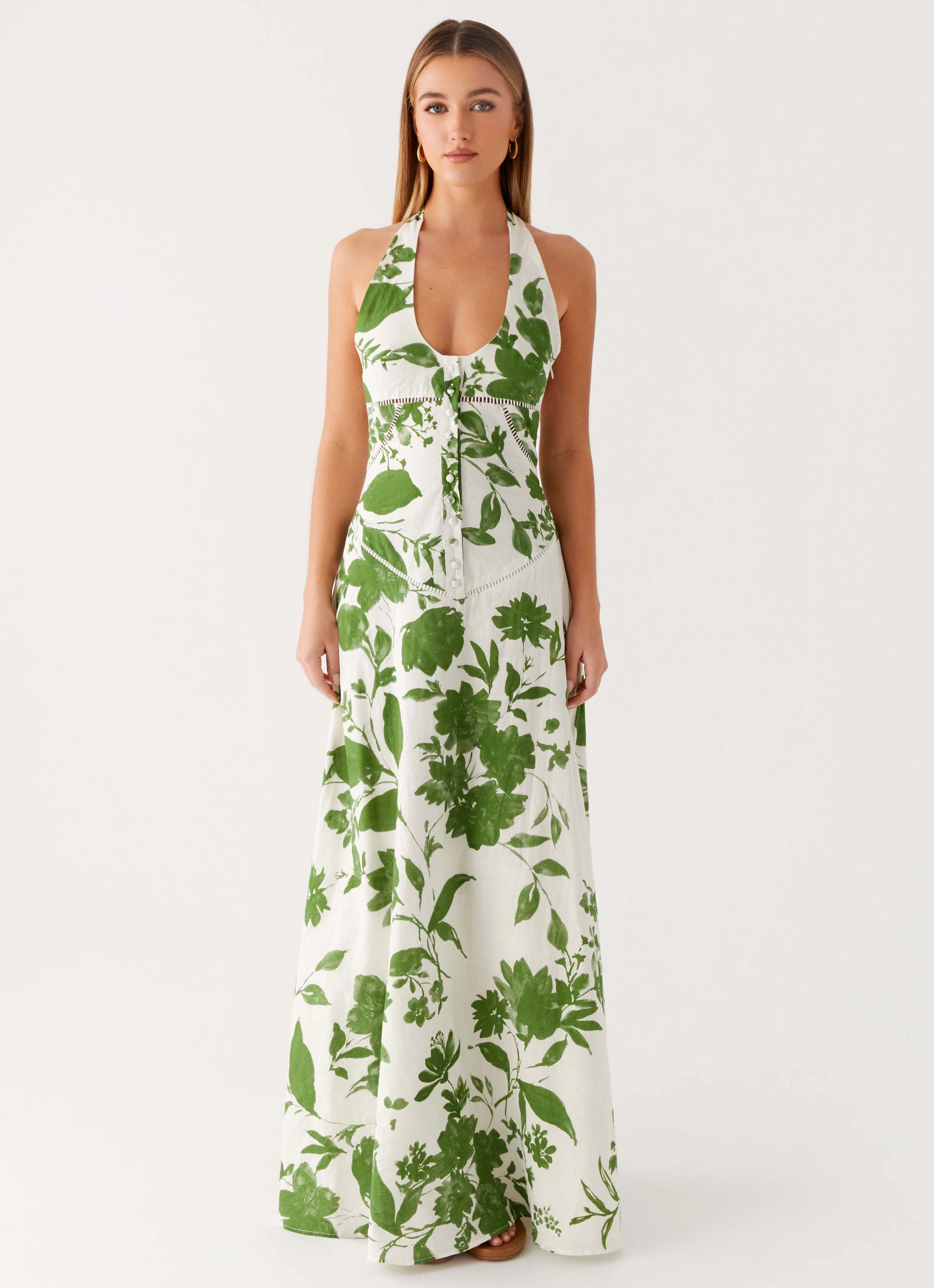 Ember Valley Maxi Dress - Verdant Bloom Cool Form