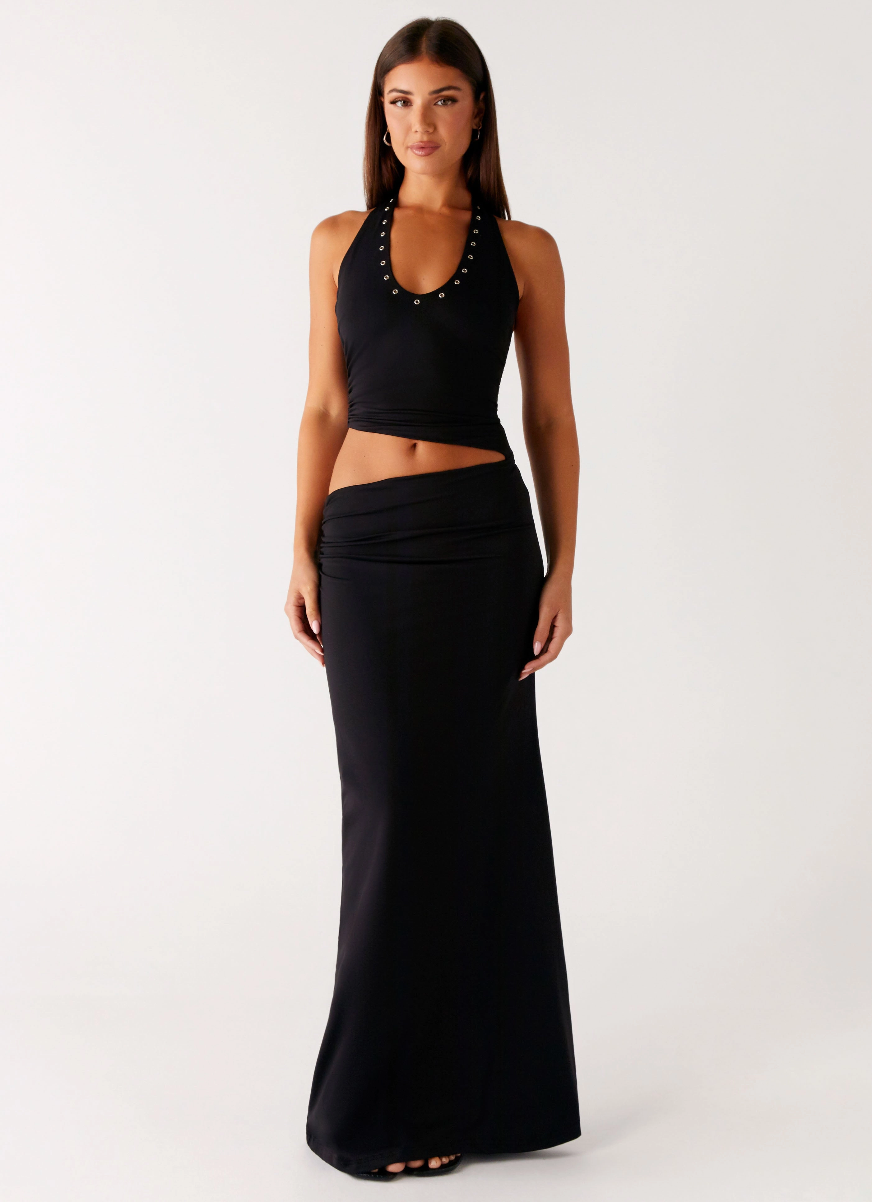 Chella Maxi Dress - Black Office Cool Flexible Comfort
