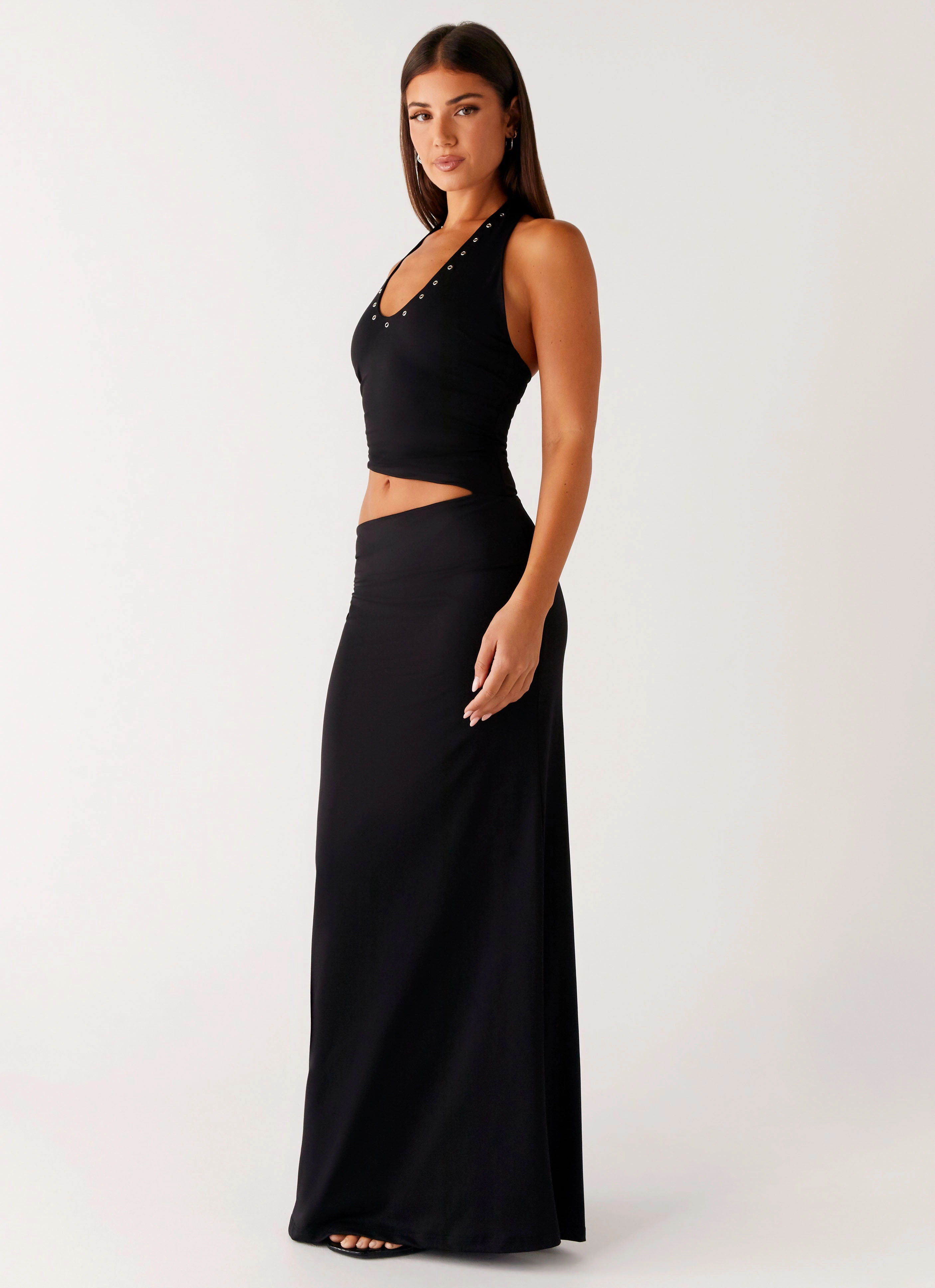Comfortable and Chic Chella Maxi Dress - Black