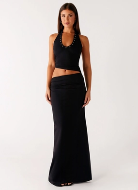 Chella Maxi Dress - Black Timeless Beauty Modern Design