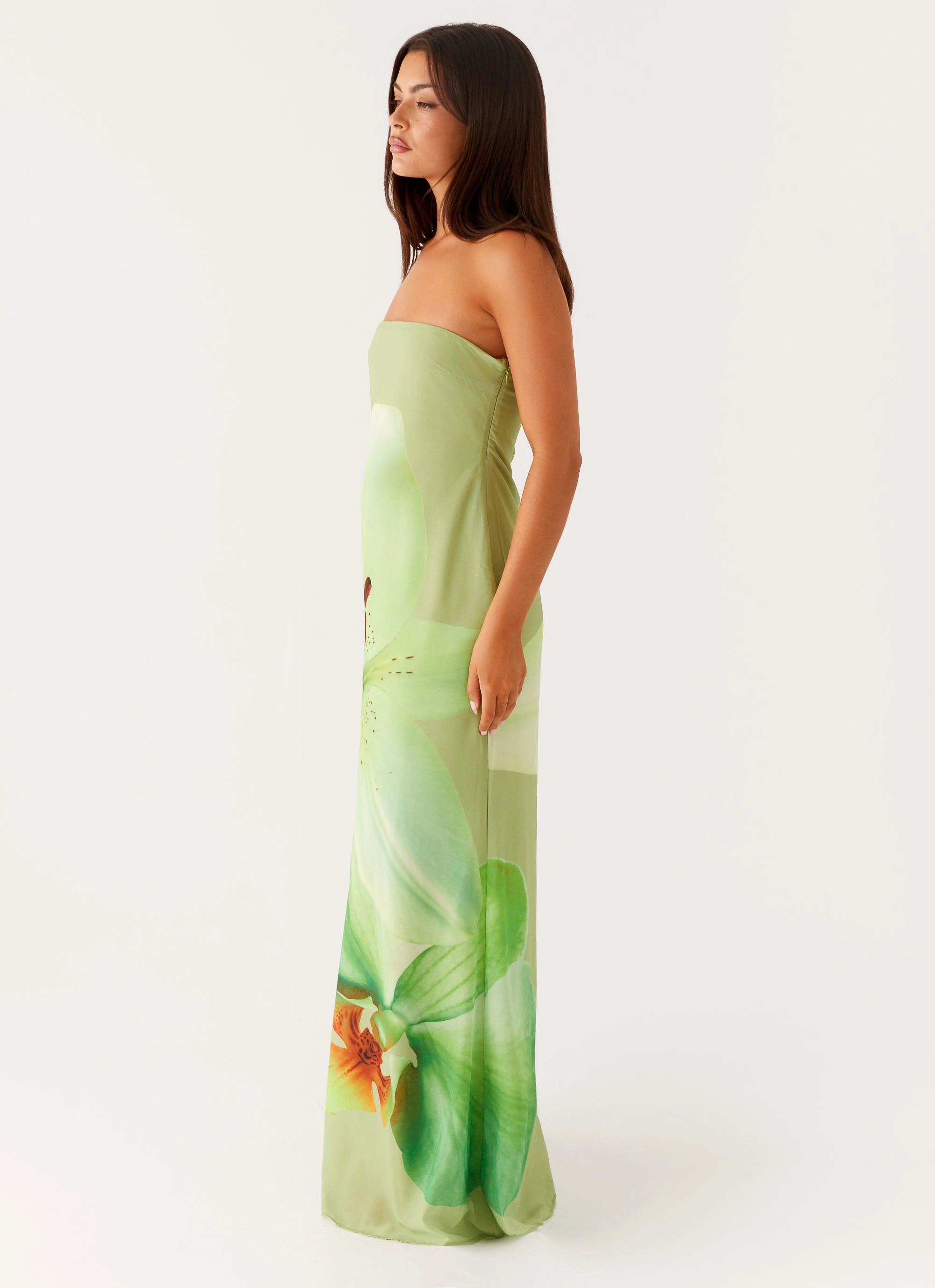 Vibrant Light Darcy Maxi Dress - Green Floral