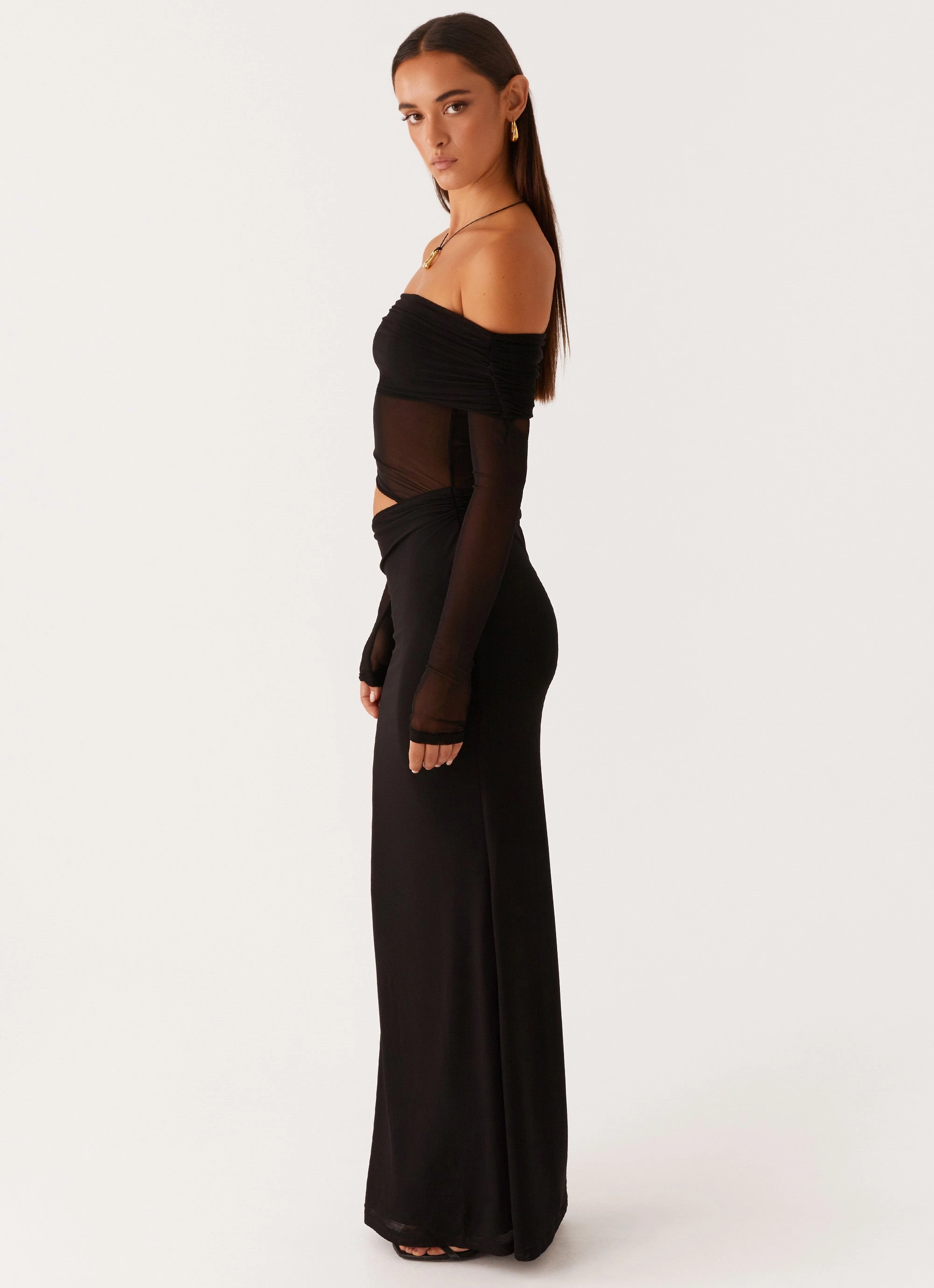 Emery Maxi Dress - Black Seasonal Layering
